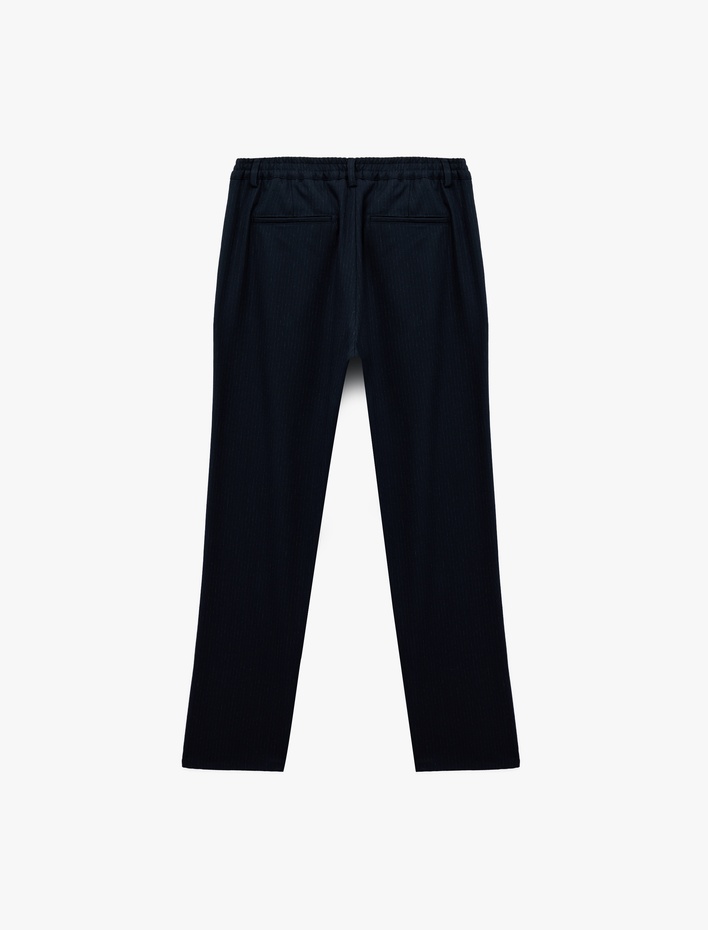  Regular Fit Viskon Karışımlı Cepli Düğmeli Kumaş Pantolon