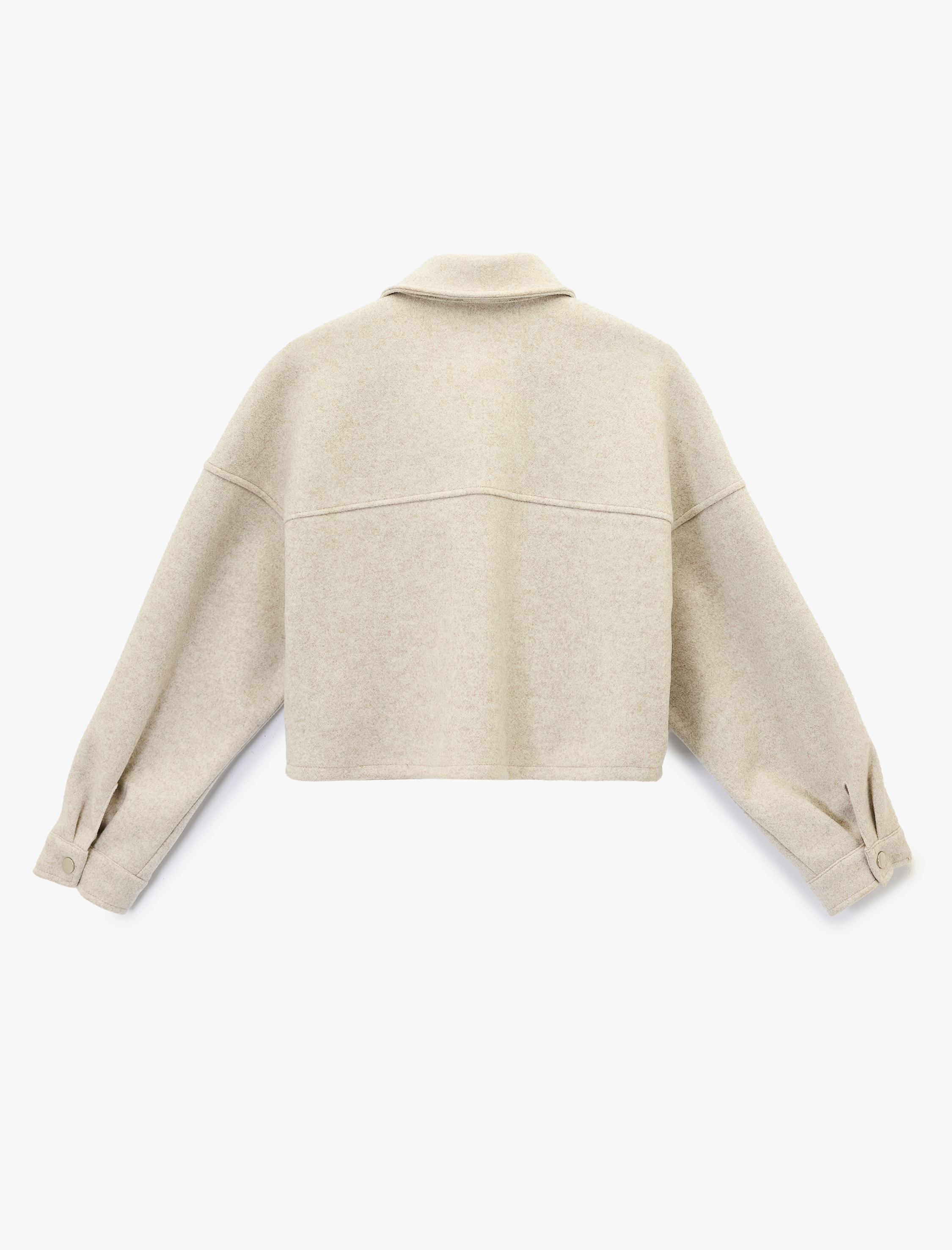   Klasik Yaka Cep Detaylı Uzun Kollu Düğmeli Gömlek Ceket