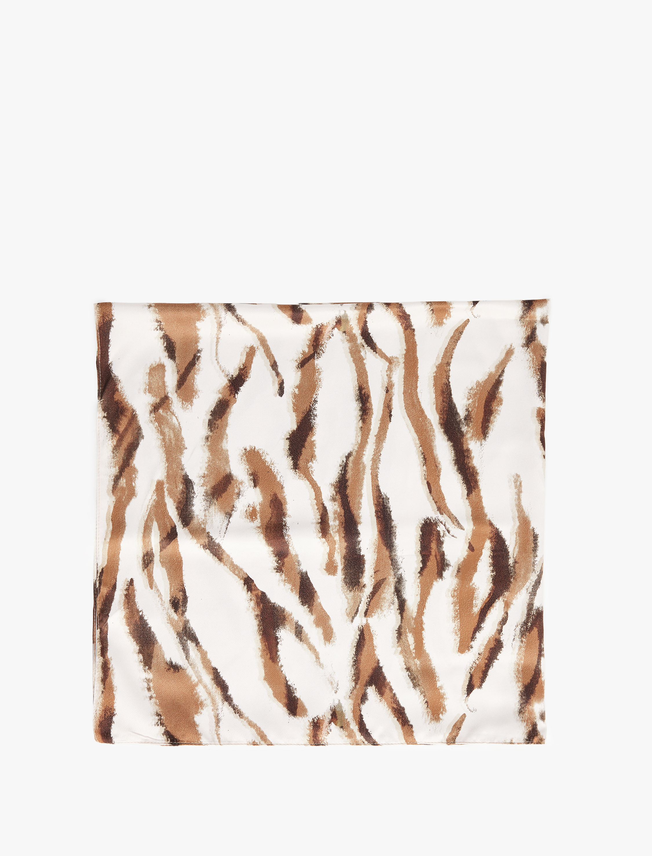  Kadın Soyut Desenli Kare Saten Şal