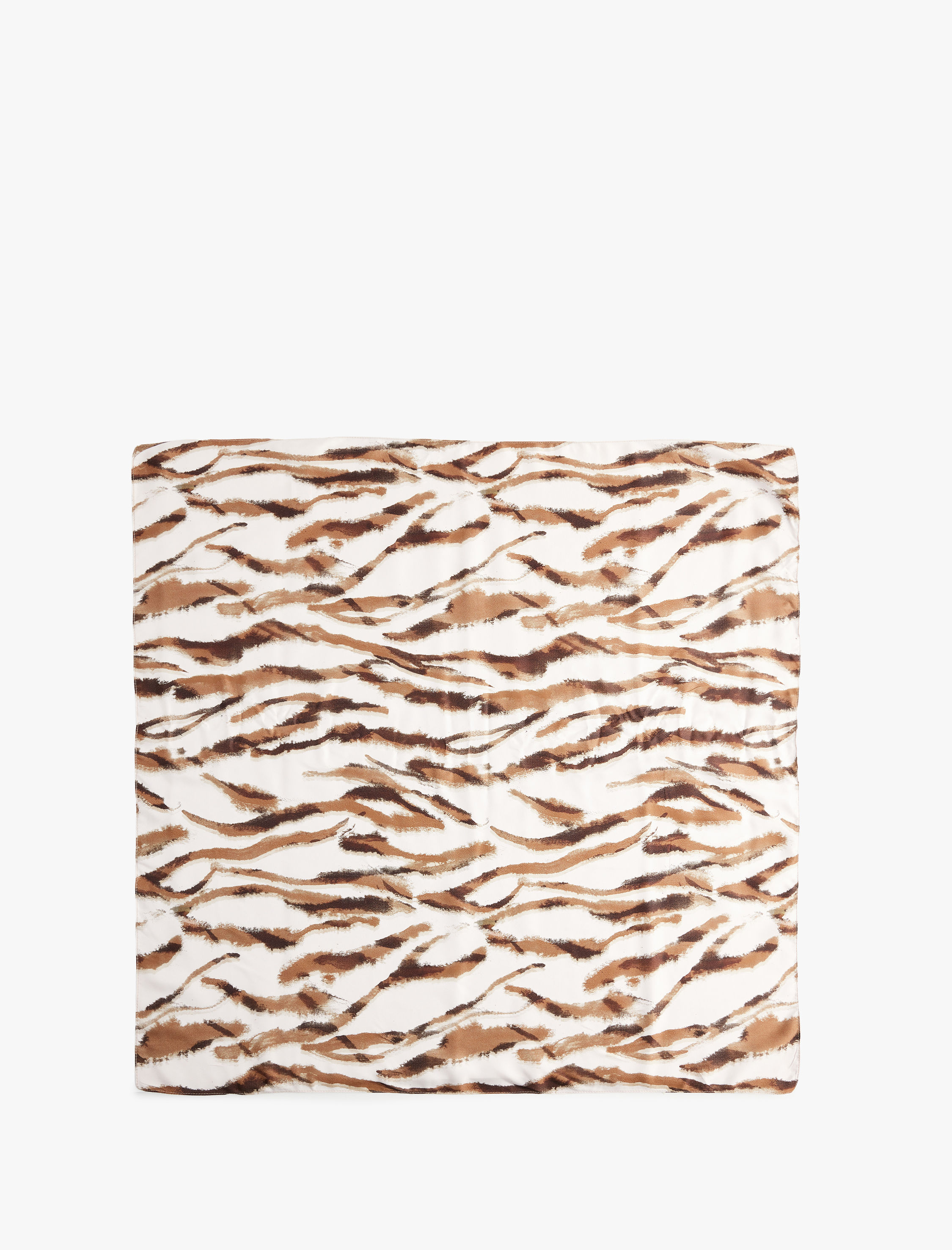  Kadın Soyut Desenli Kare Saten Şal