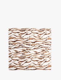 Soyut Desenli Kare Saten Şal