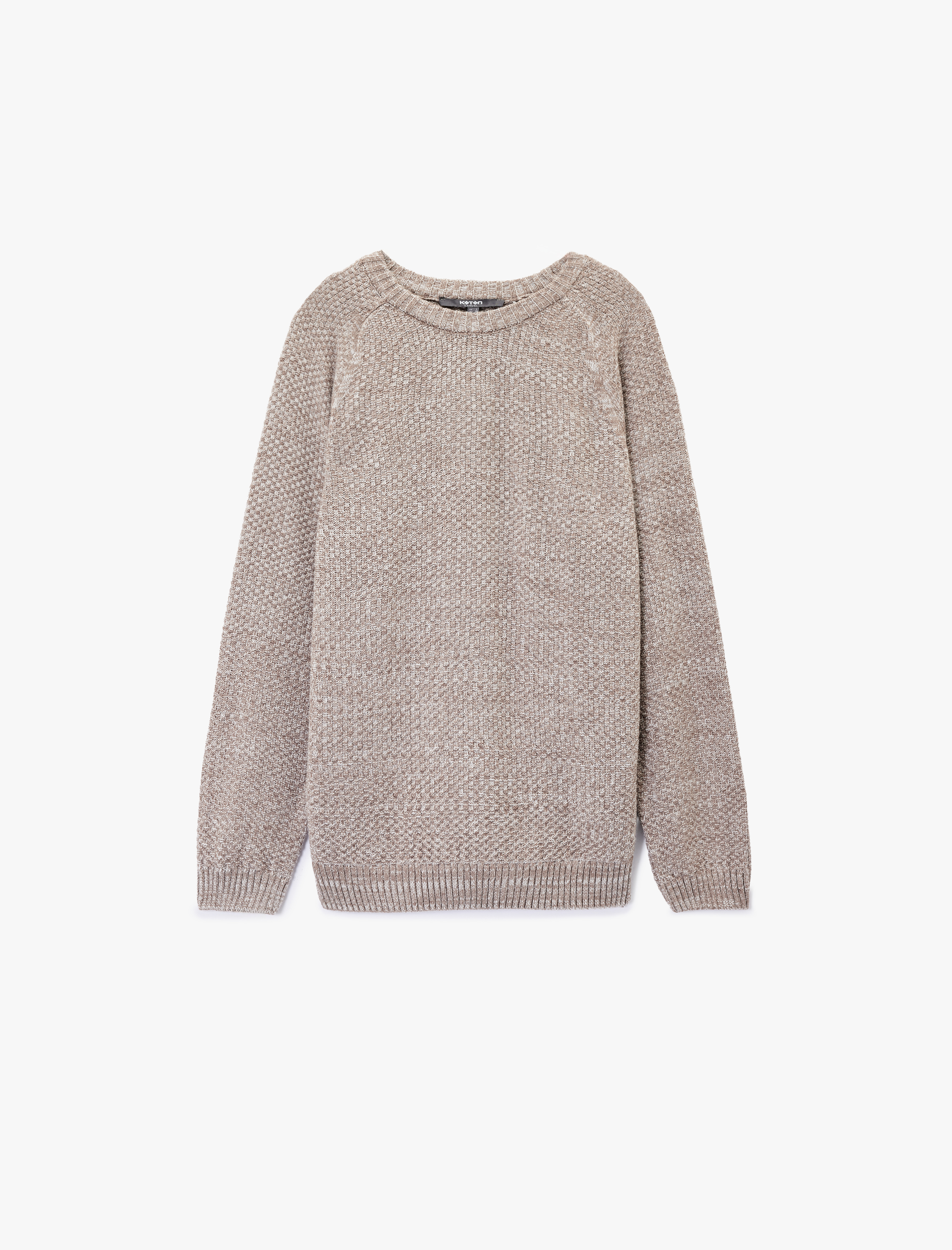   Regular Fit Uzun Kollu Basic Bisiklet Yaka Triko Kazak