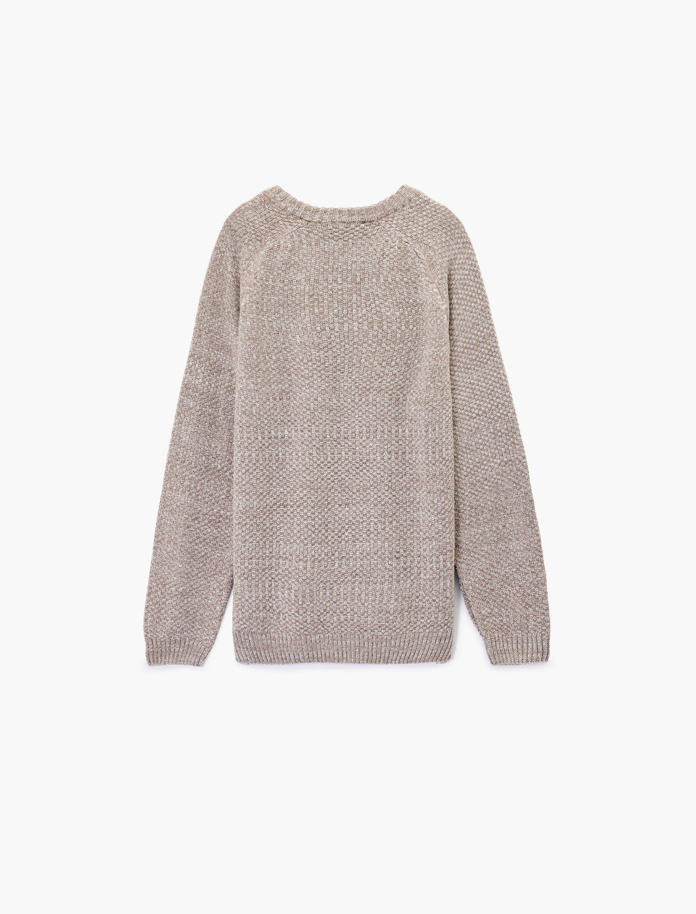   Regular Fit Uzun Kollu Basic Bisiklet Yaka Triko Kazak