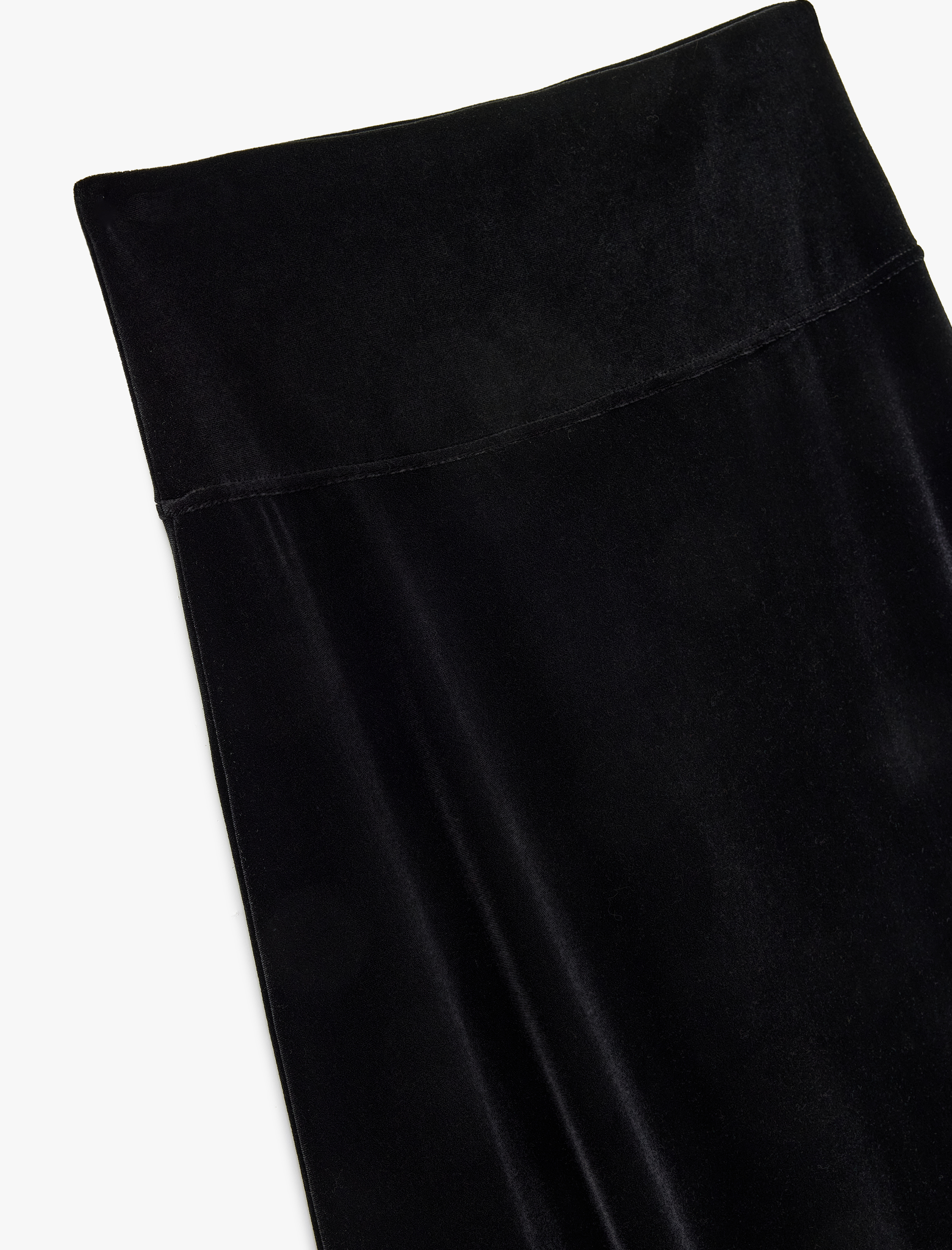   Rahat Kalıp Midi Boy Kloş Kadife Etek