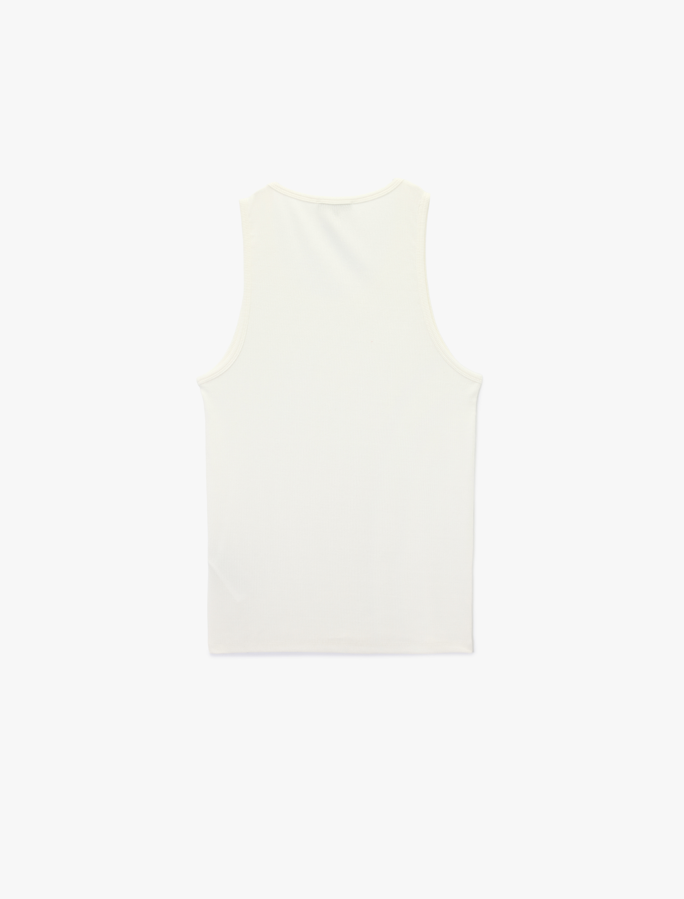   Kolsuz Pamuklu Bisiklet Yaka Slim Fit Atlet