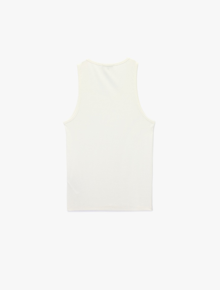  Kolsuz Pamuklu Bisiklet Yaka Slim Fit Atlet