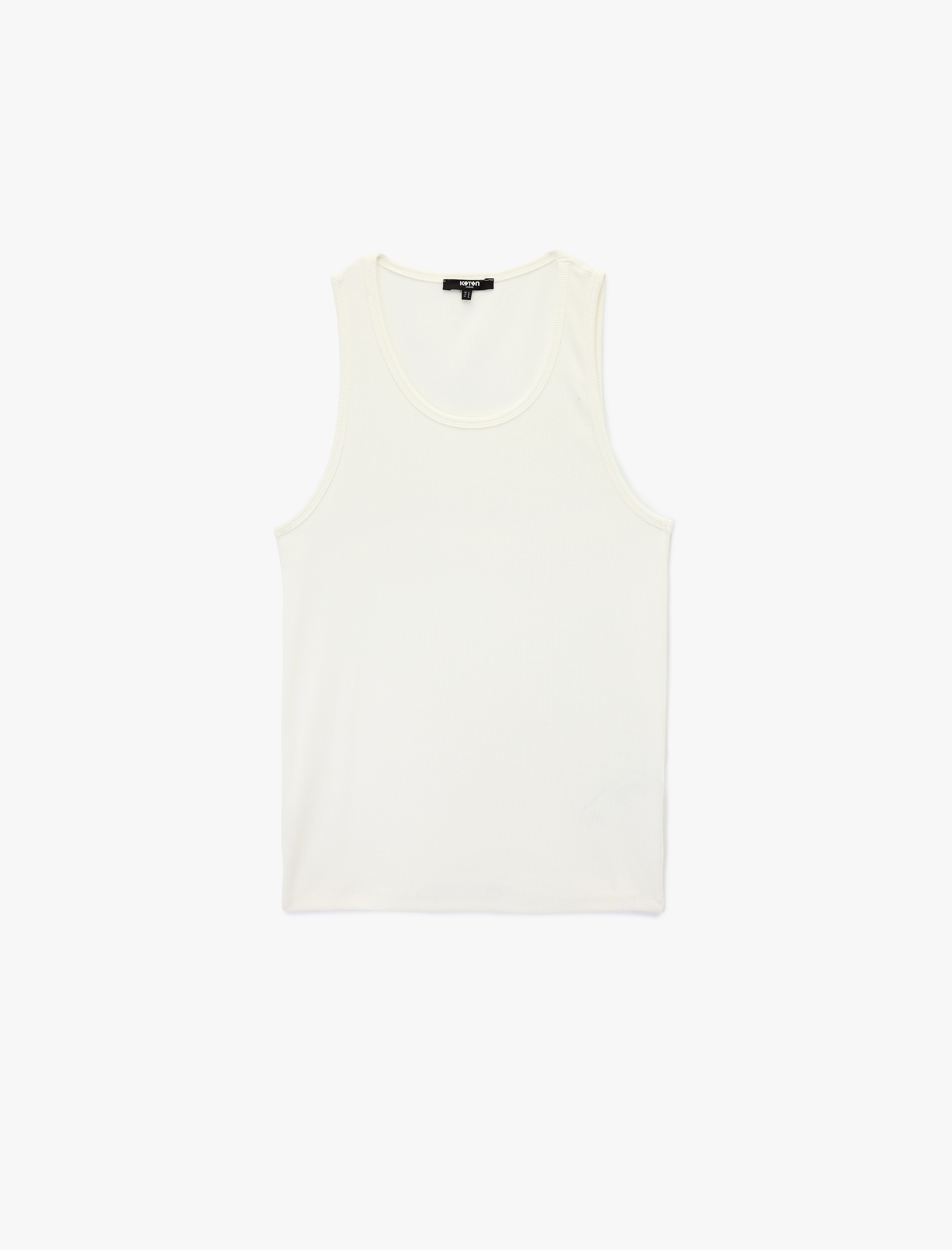   Kolsuz Pamuklu Bisiklet Yaka Slim Fit Atlet