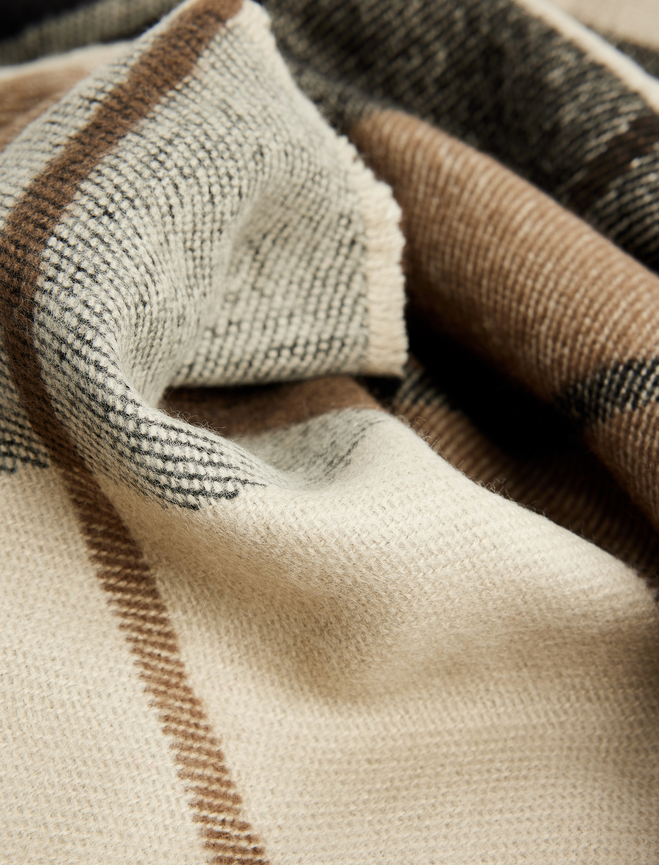  Erkek Ekose Desenli Uzun Püsküllü Atkı