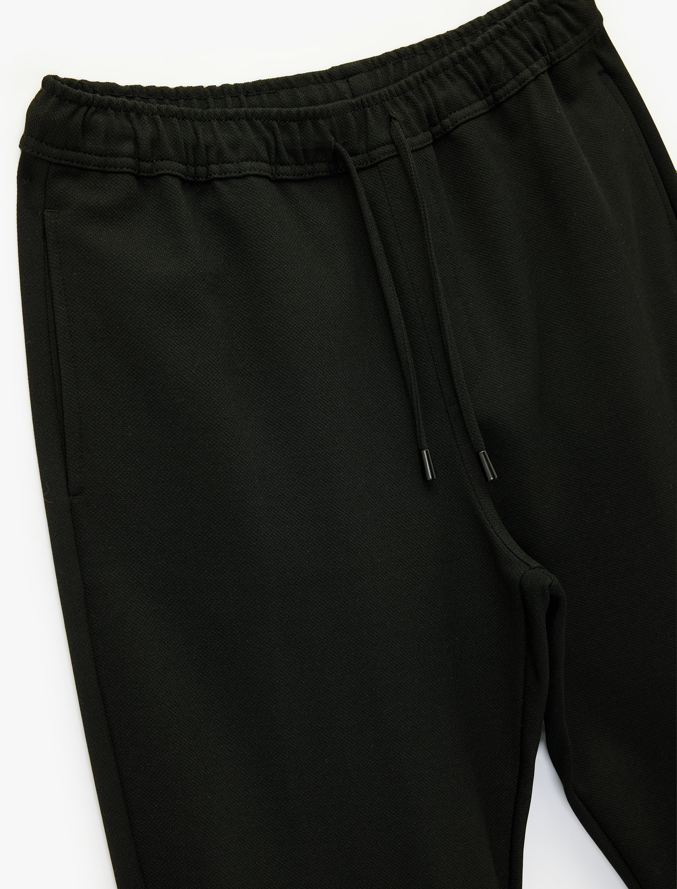   Viskon Karışımlı Duble Paça Cepli Beli Bağcıklı Pantolon