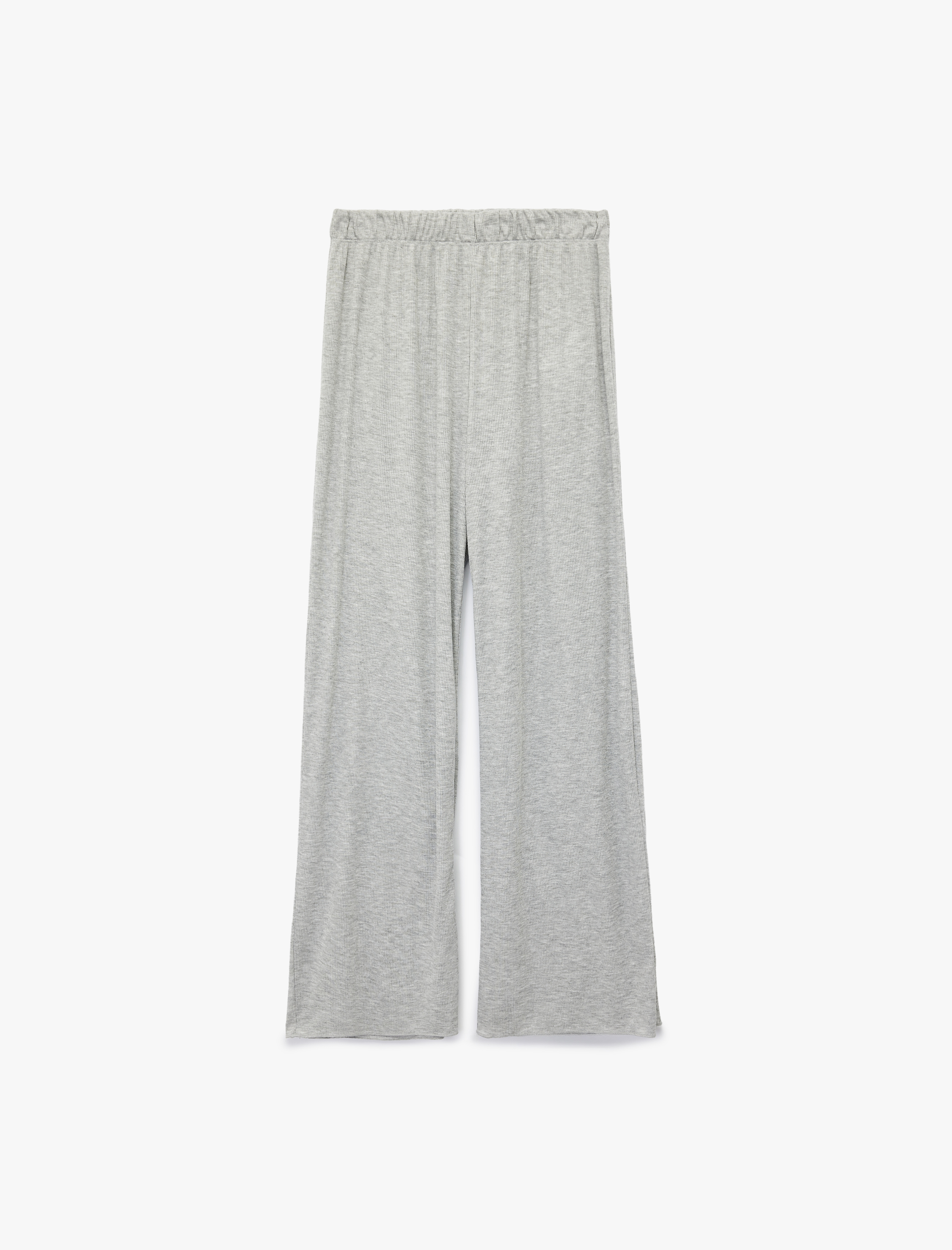   Rahat Kalıp Uzun Kollu Bisiklet Yaka İşleme Detaylı Pijama Takımı