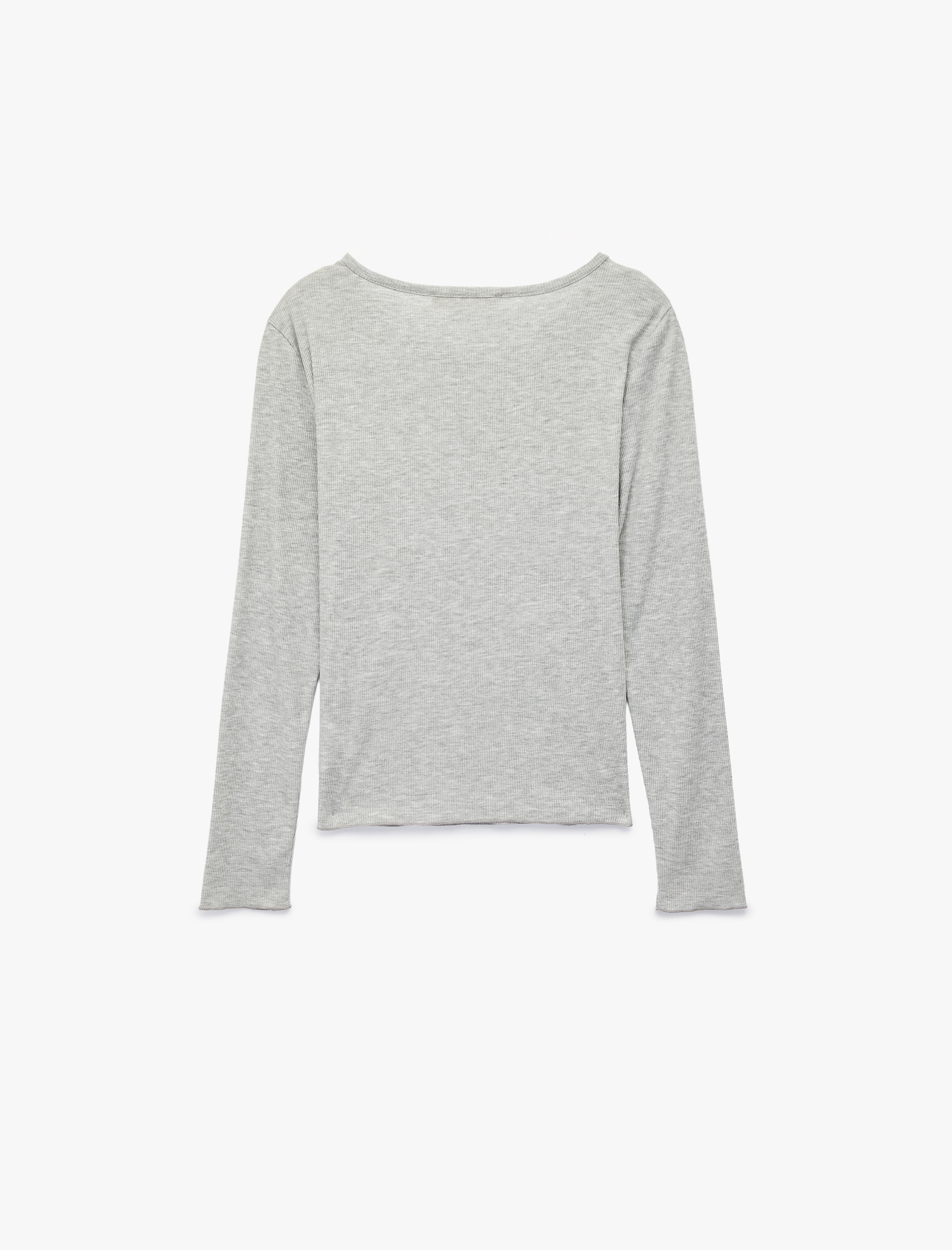   Rahat Kalıp Uzun Kollu Bisiklet Yaka İşleme Detaylı Pijama Takımı