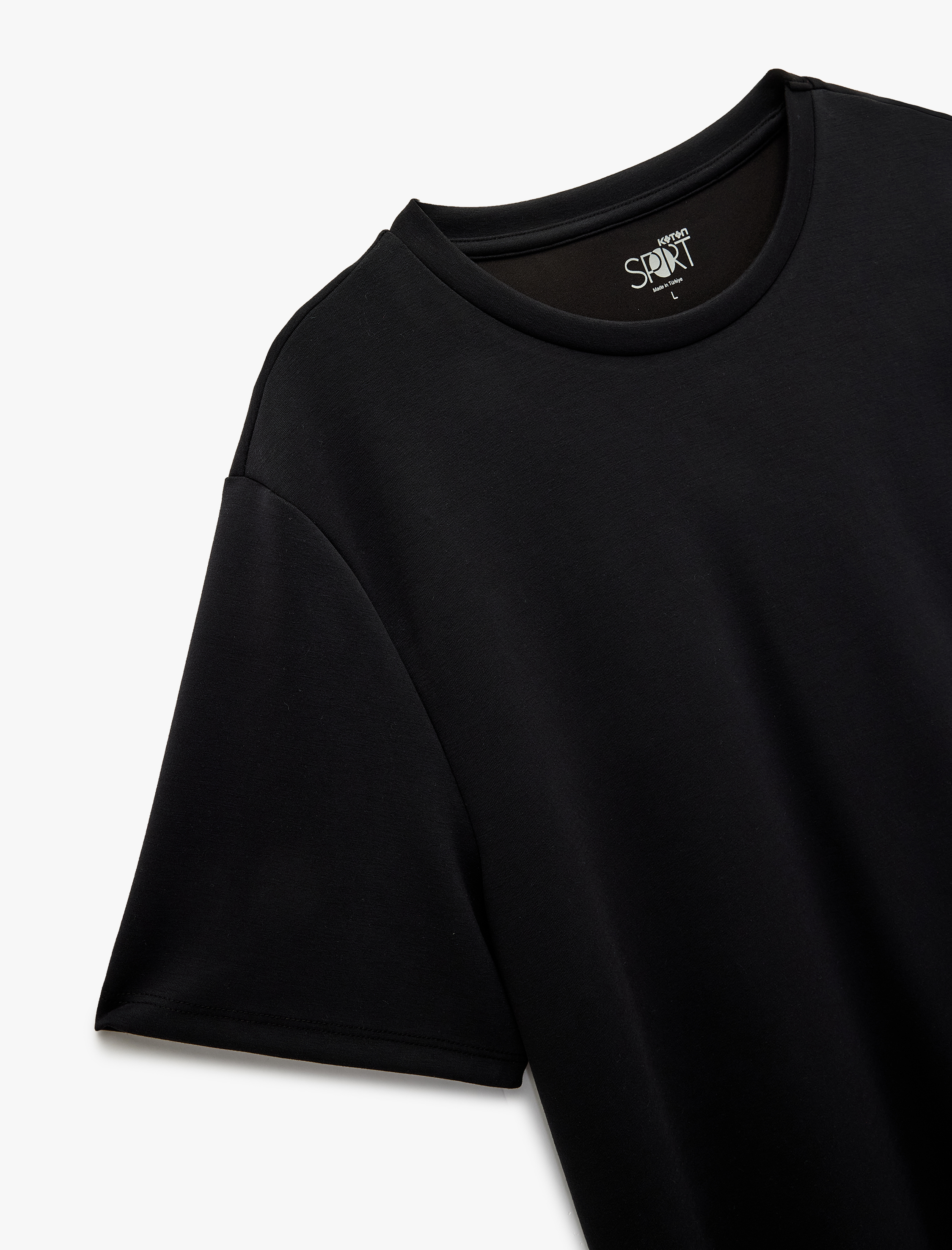   Regular Fit Modal Karışımlı Kısa Kollu Bisiklet Yaka Spor Tişört