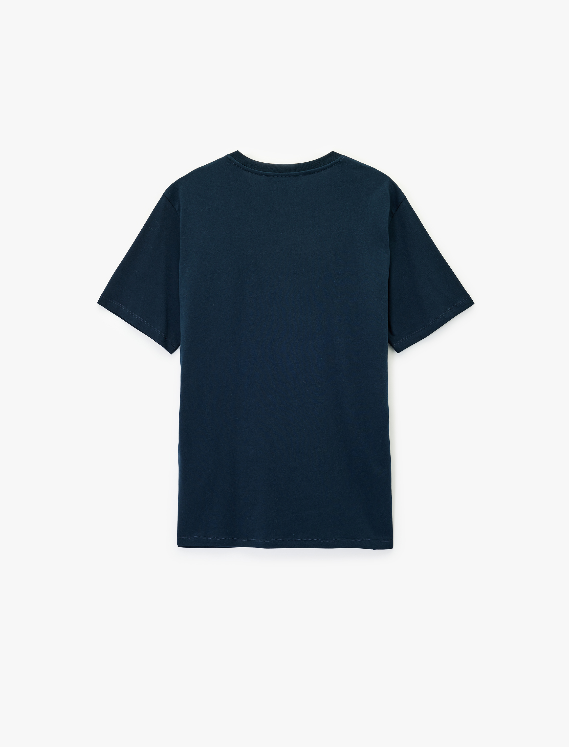   Regular Fit Kısa Kollu Pamuklu Bisiklet Yaka Tişört