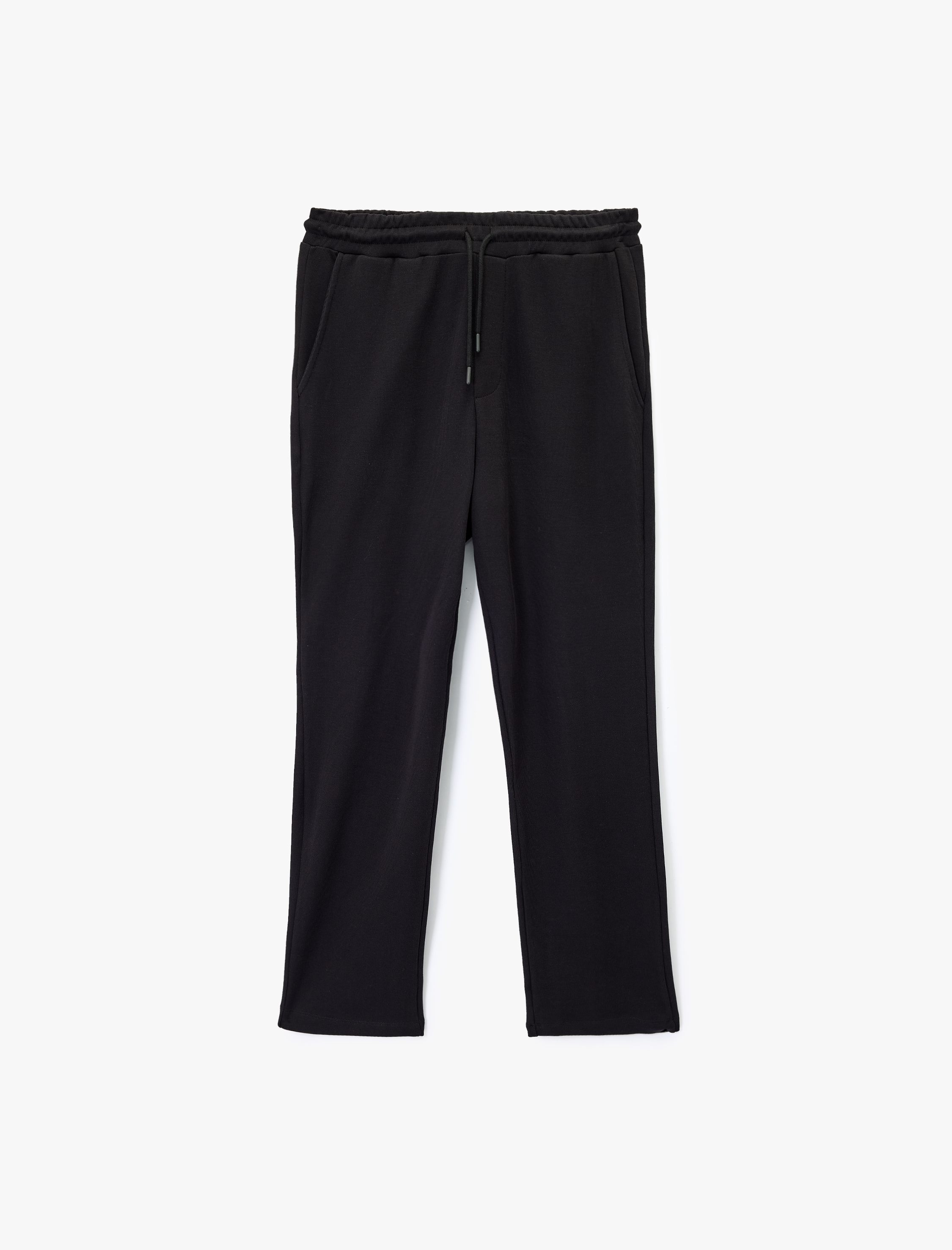   Pamuklu Regular Fit Cepli Beli Bağcıklı Eşofman Altı