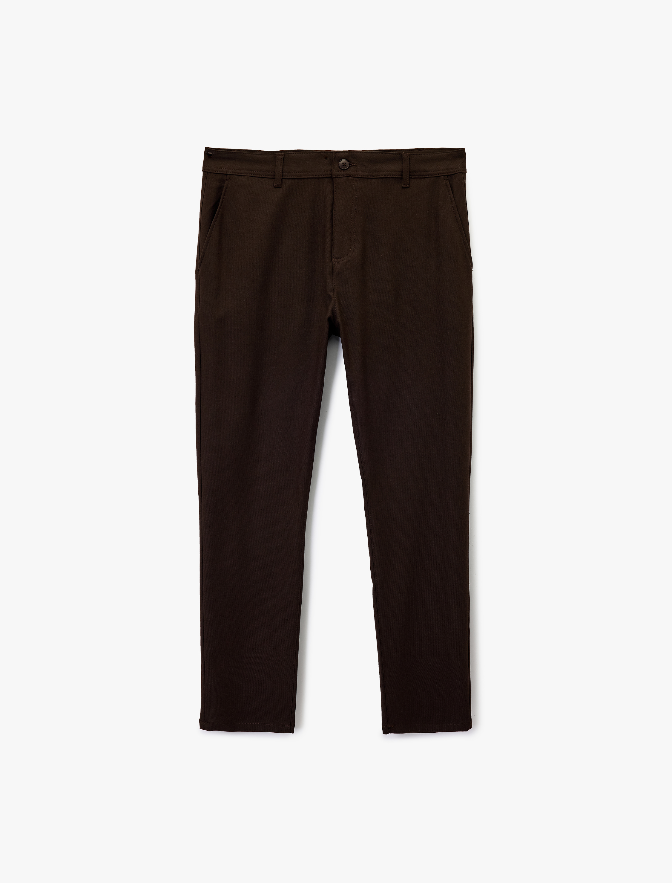   Slim Fit Cepli Viskon Karışımlı Kumaş Pantolon