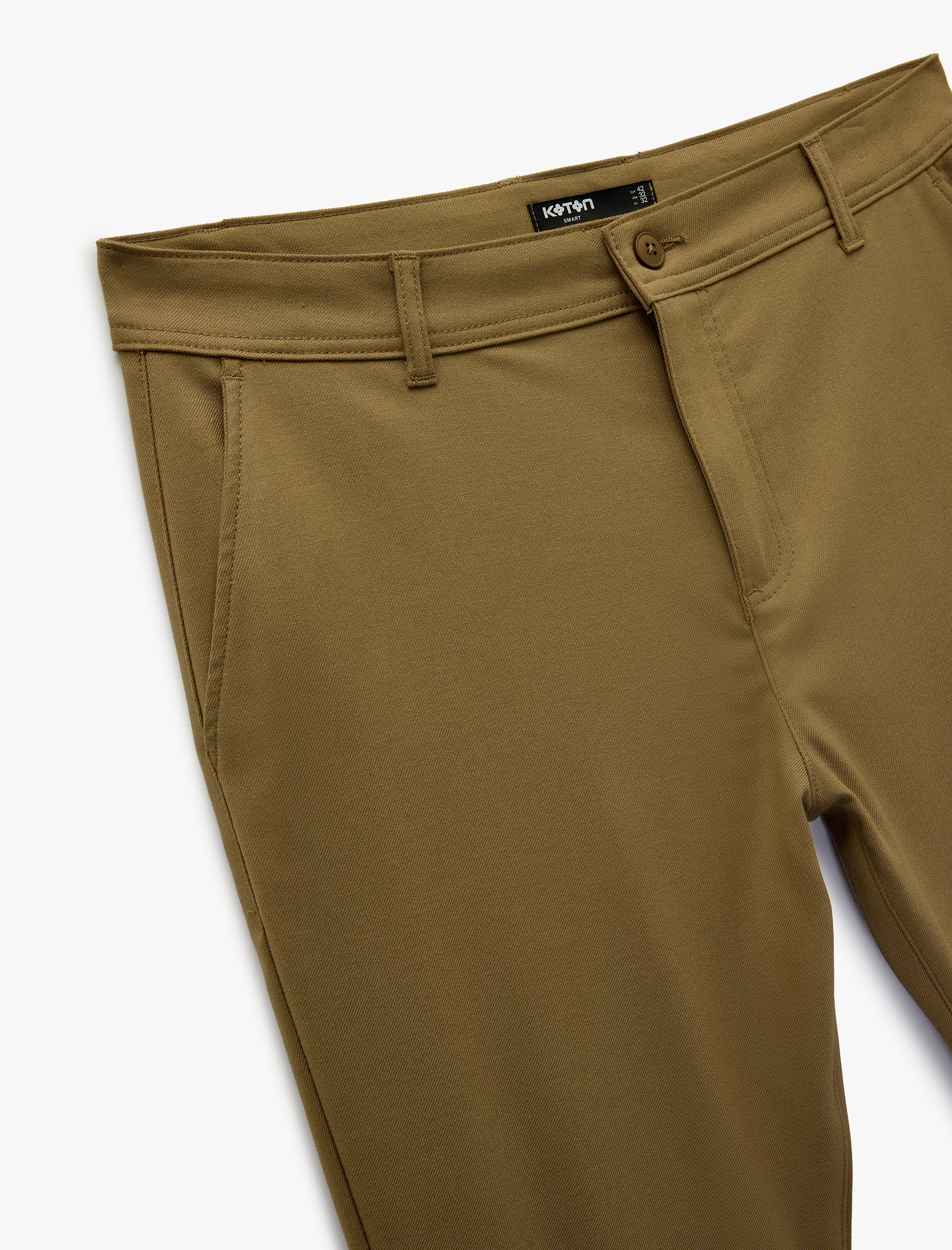   Slim Fit Cepli Viskon Karışımlı Kumaş Pantolon