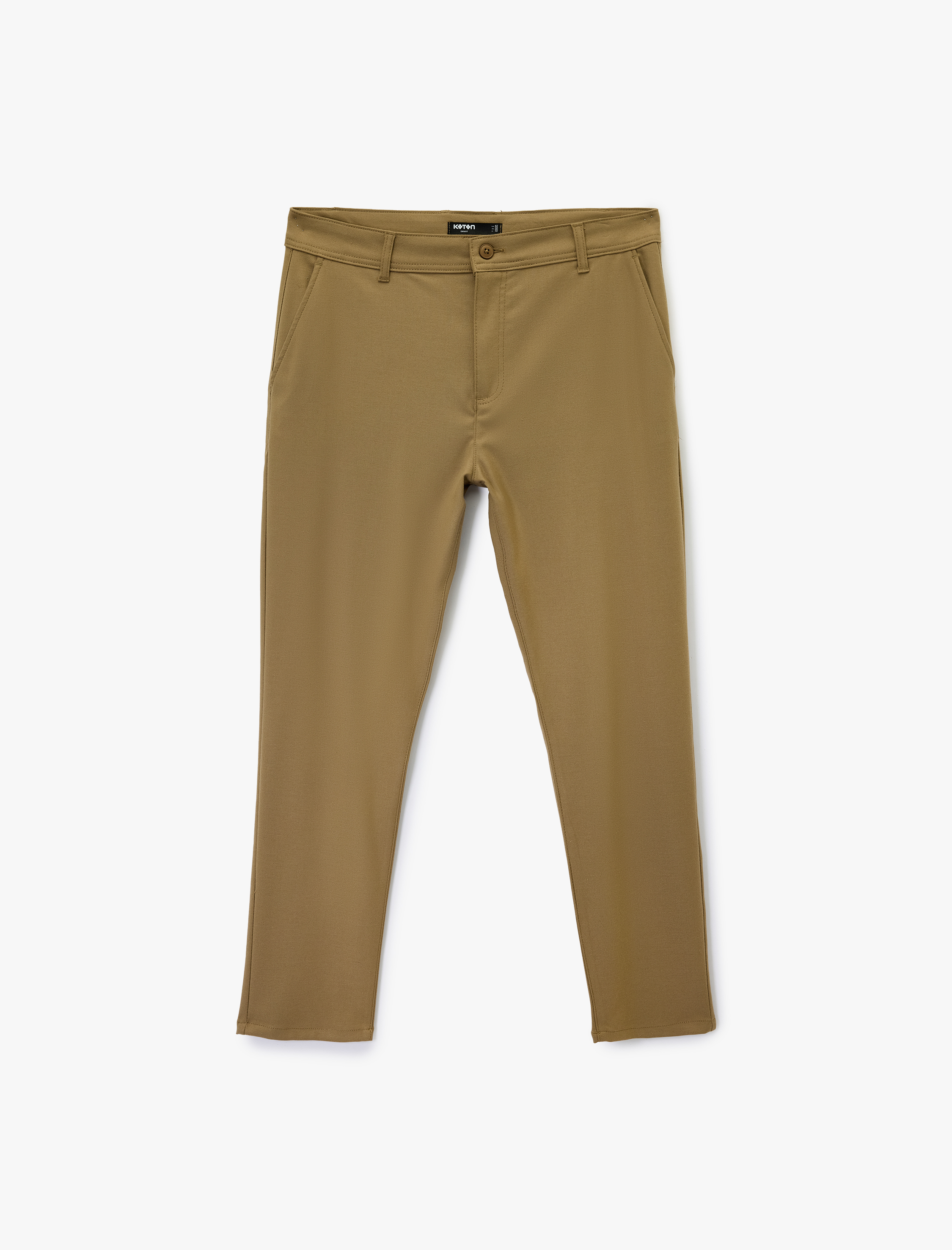   Slim Fit Cepli Viskon Karışımlı Kumaş Pantolon