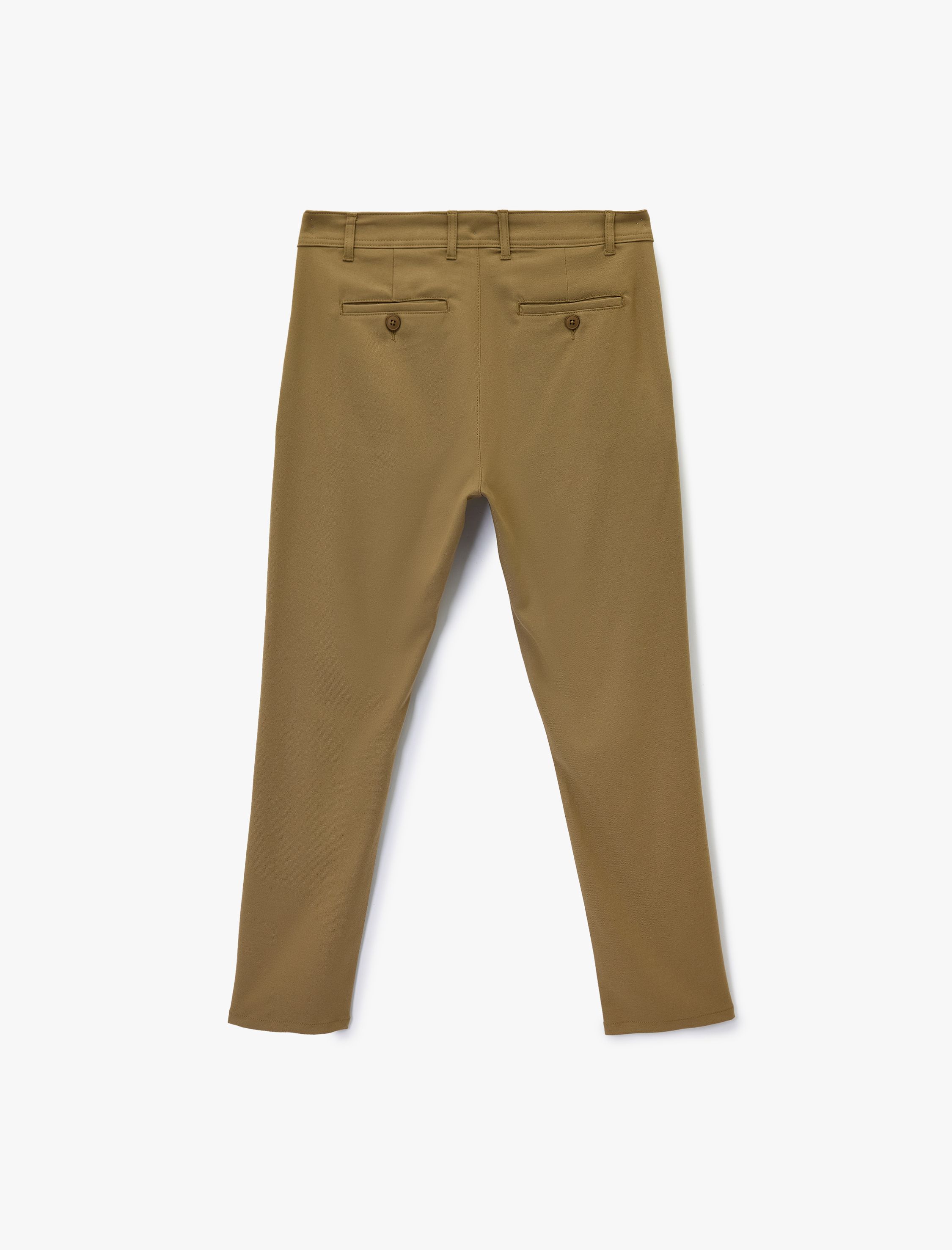   Slim Fit Cepli Viskon Karışımlı Kumaş Pantolon