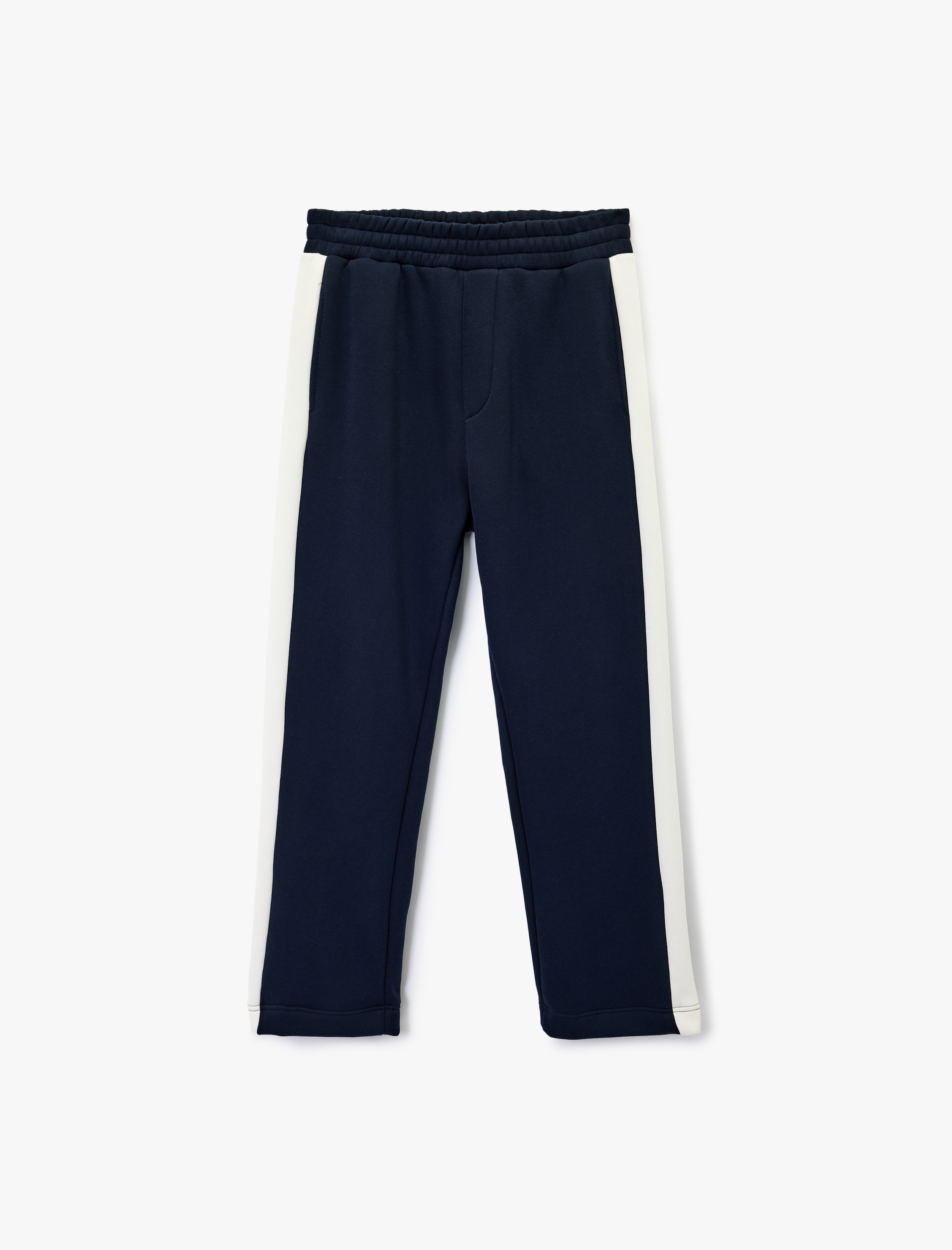   Şardonlu Cep Detaylı Renk Kontrastlı Beli Lastikli Kışlık Eşofman Altı