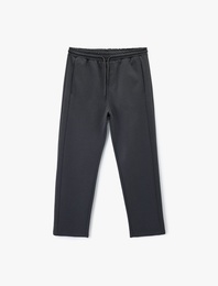 Pamuklu Rahat Kalıp Cepli Geniş Paça Spor Eşofman Altı