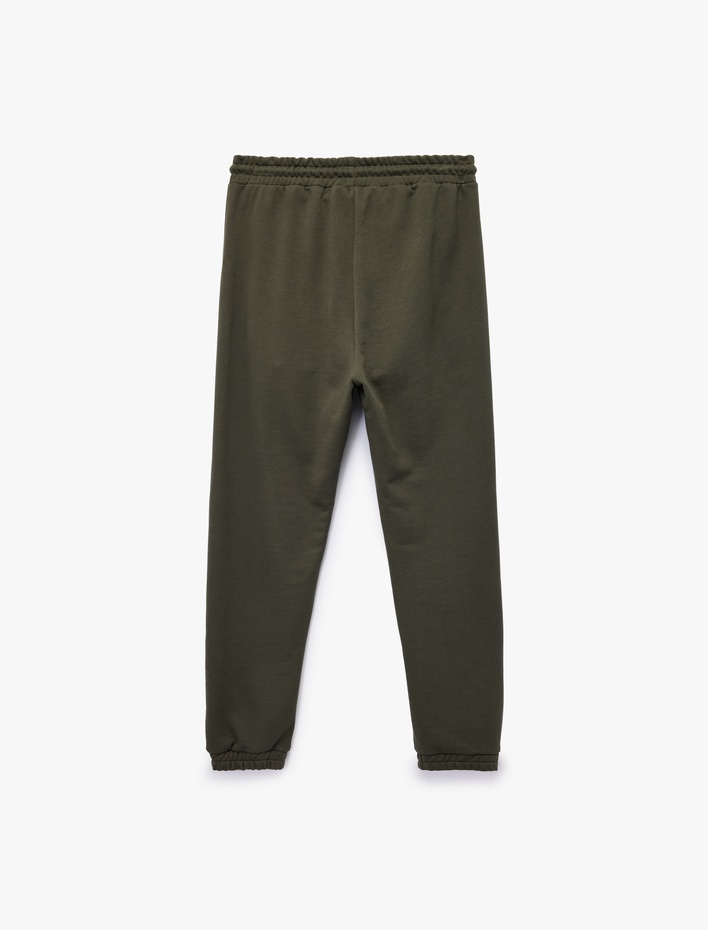  Pamuklu Cep Detaylı Beli Bağcıklı Jogger Eşofman Altı