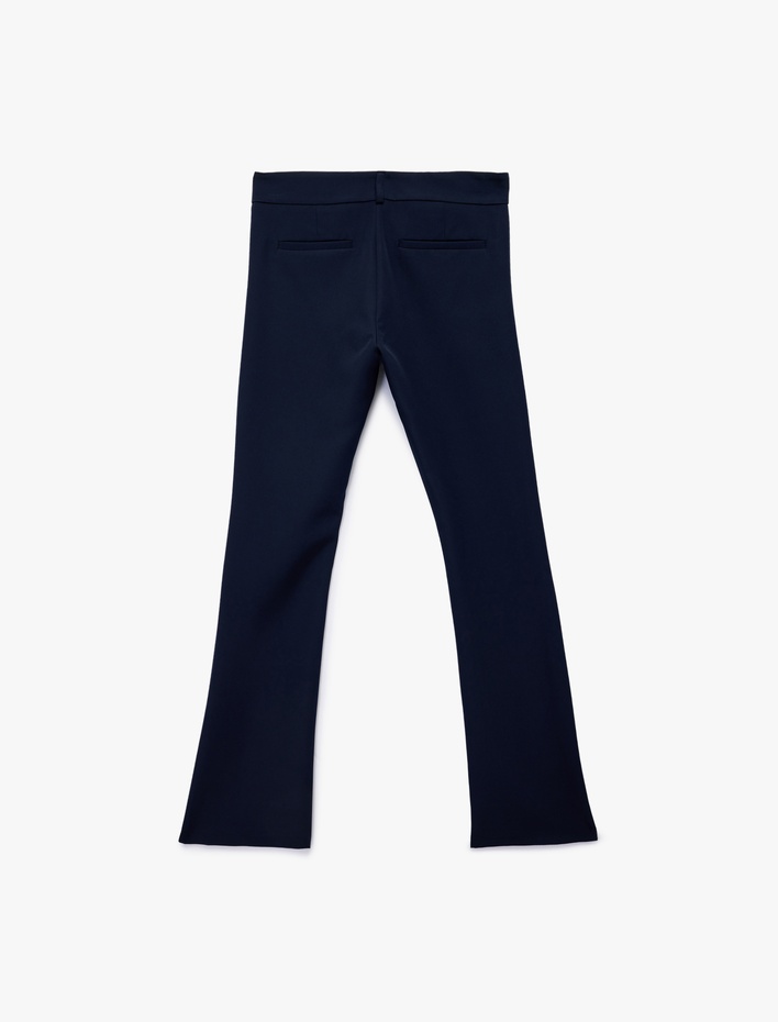  Normal Bel Slim Fit İspanyol Paça Kumaş Pantolon