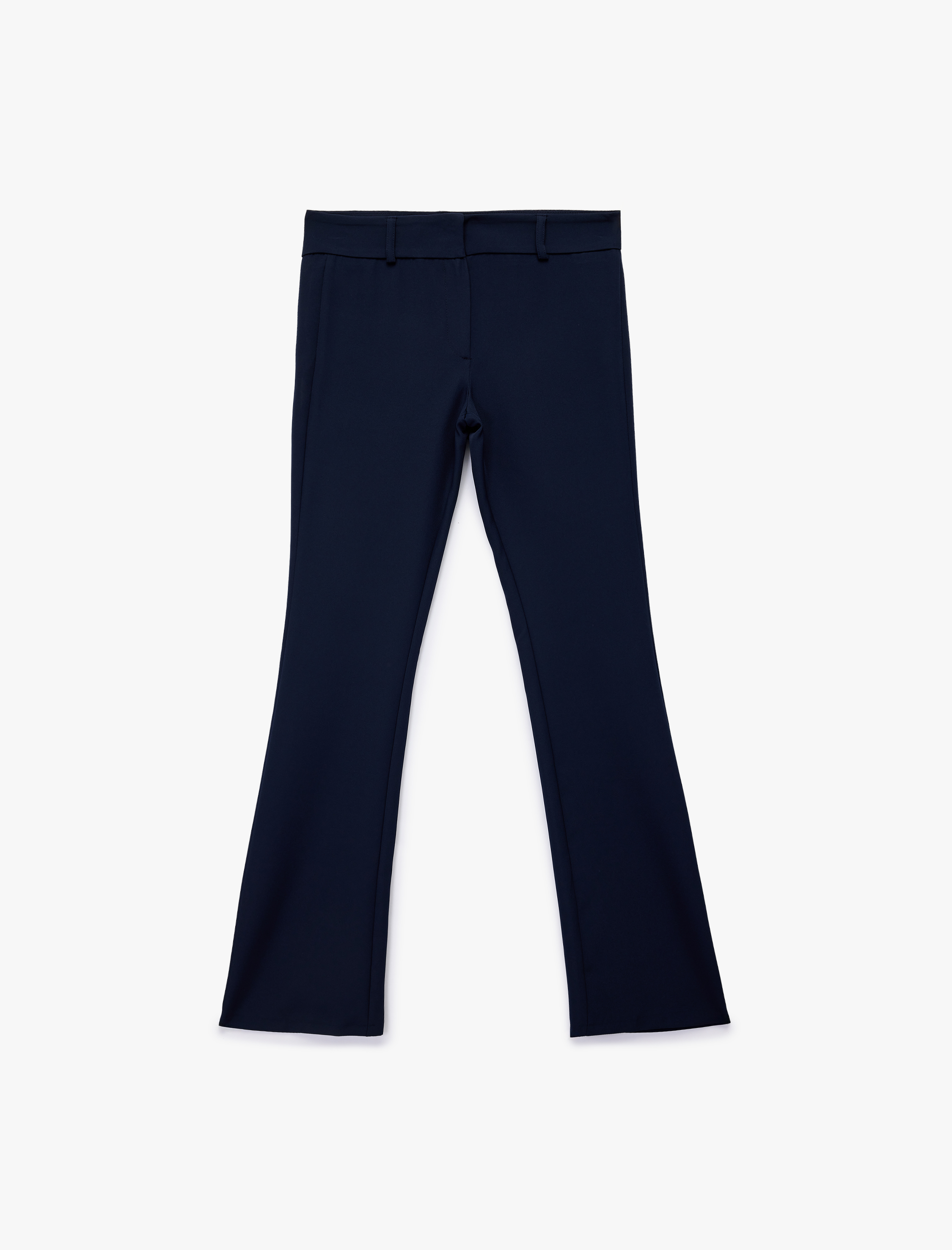   Normal Bel Slim Fit İspanyol Paça Kumaş Pantolon