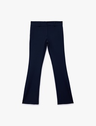 Normal Bel Slim Fit İspanyol Paça Kumaş Pantolon