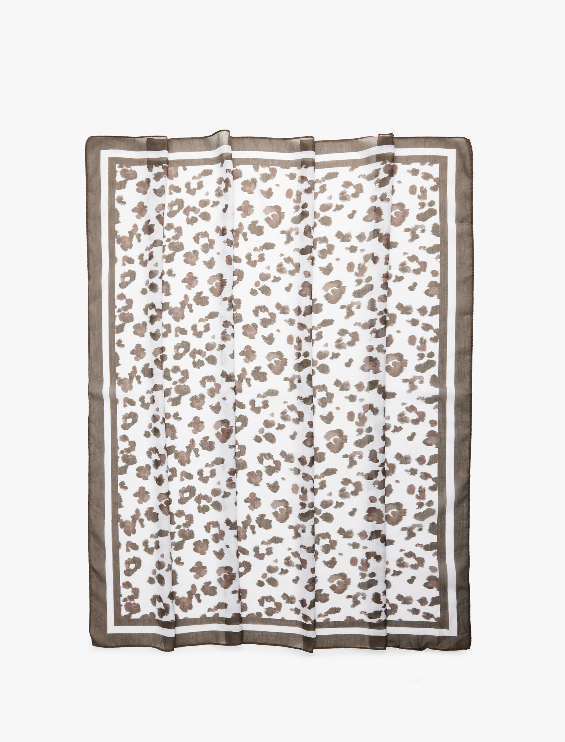  Kadın Leopar Desenli Saten Kare Şal