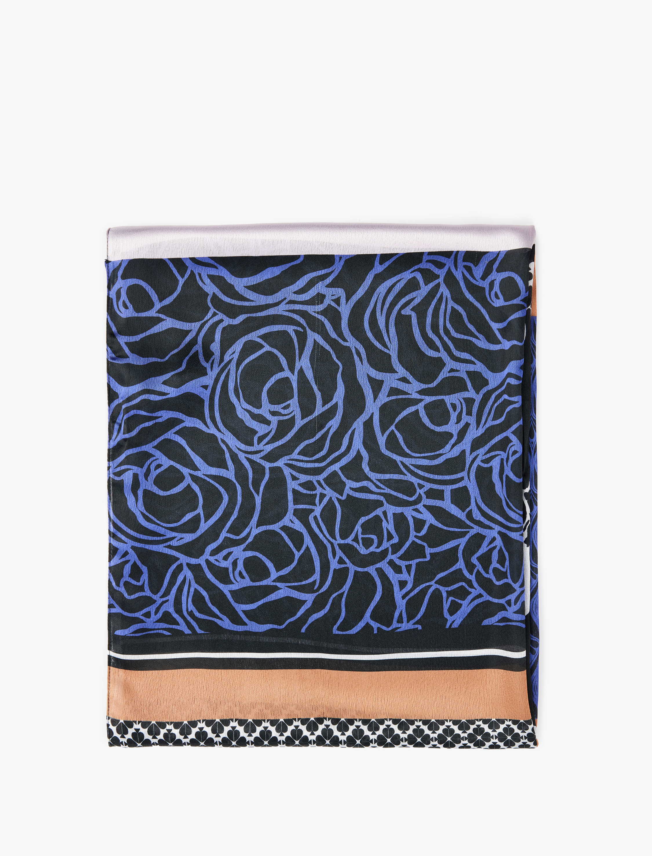  Kadın Çok Renkli Desenli Saten Şal