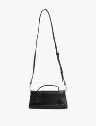 Timsah Derisi Desenli Askılı Çapraz Çanta