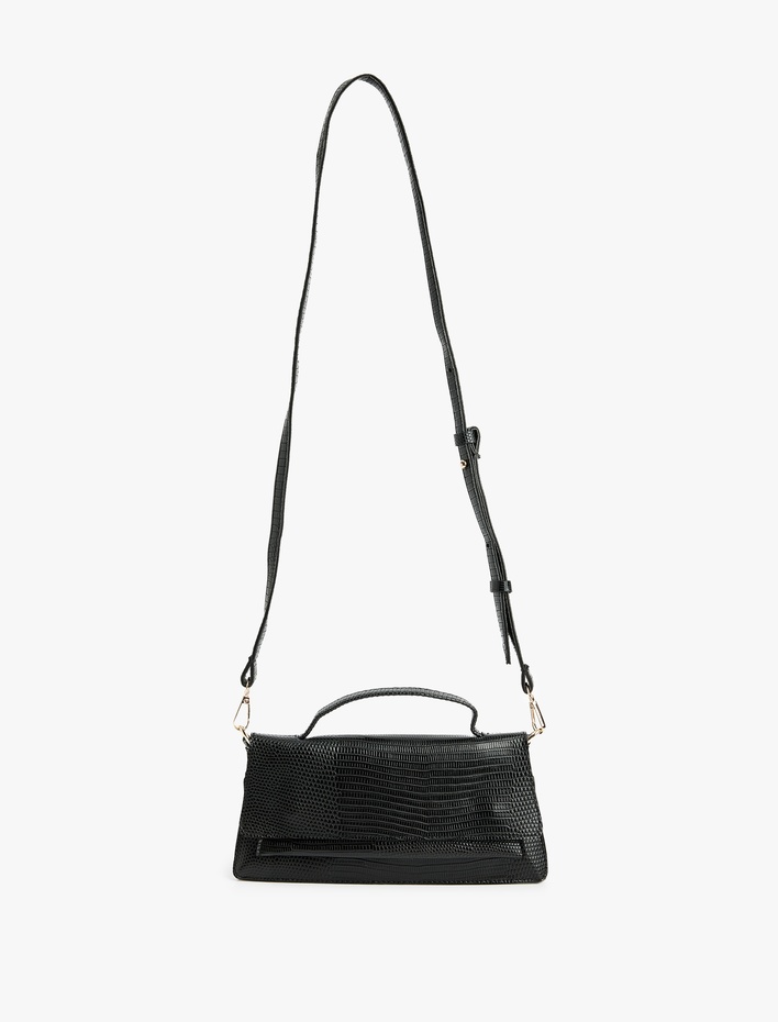 Kadın Timsah Derisi Desenli Askılı Çapraz Çanta