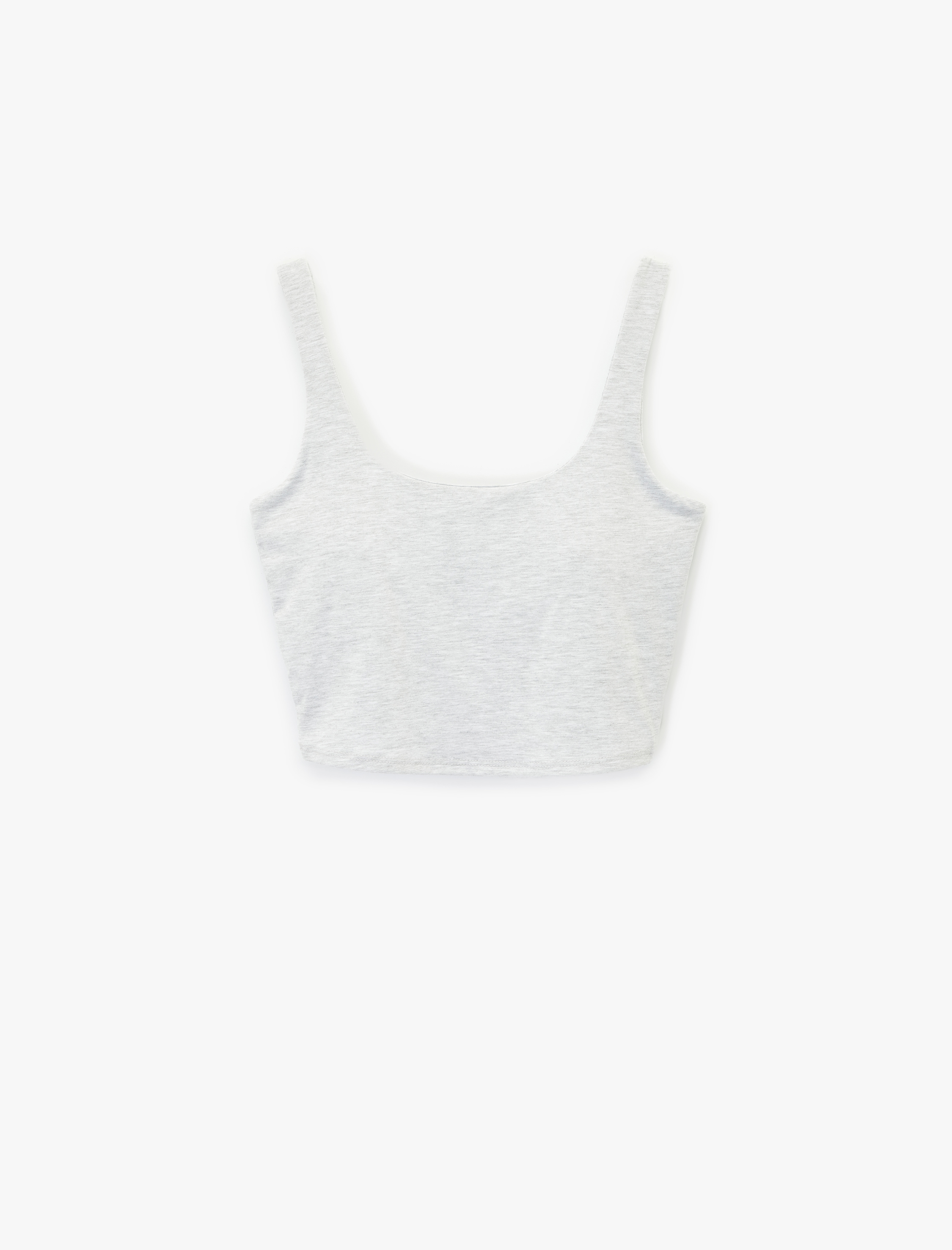   Kare Yaka Kolsuz Slim Fit Sporcu Atleti