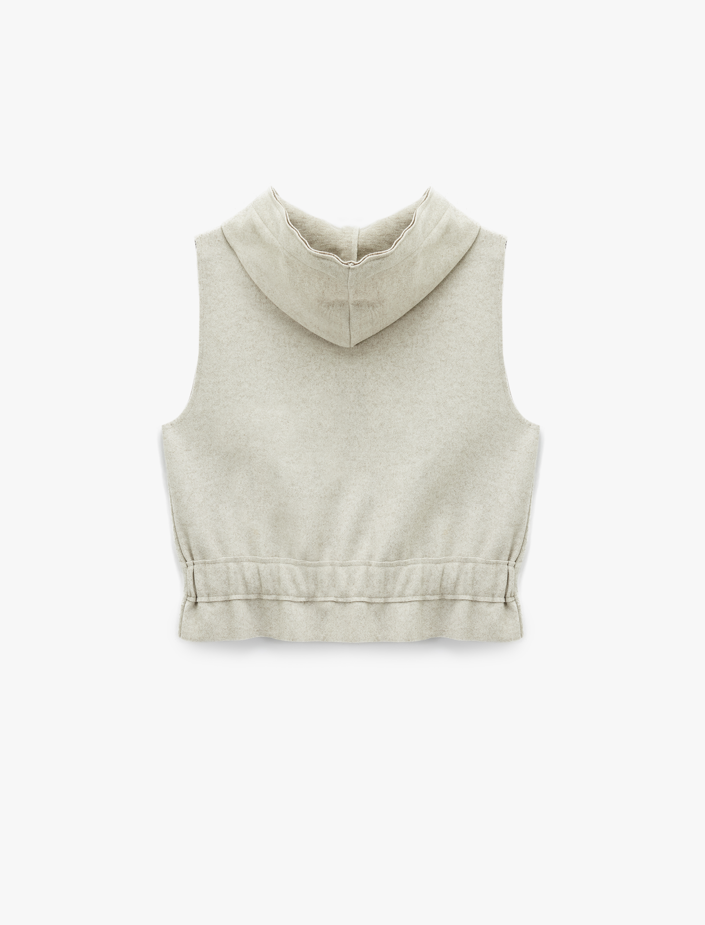   Kolsuz Kapüşonlu Fermuarlı Cep Detaylı Yelek