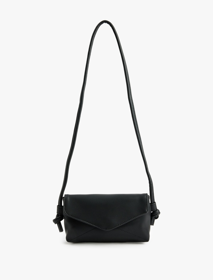 Kadın Suni Deri Saplı Kapaklı Çapraz Çanta