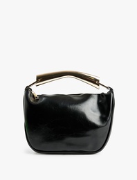 Metal Aksesuarlı Fermuarlı Suni Deri El Çantası