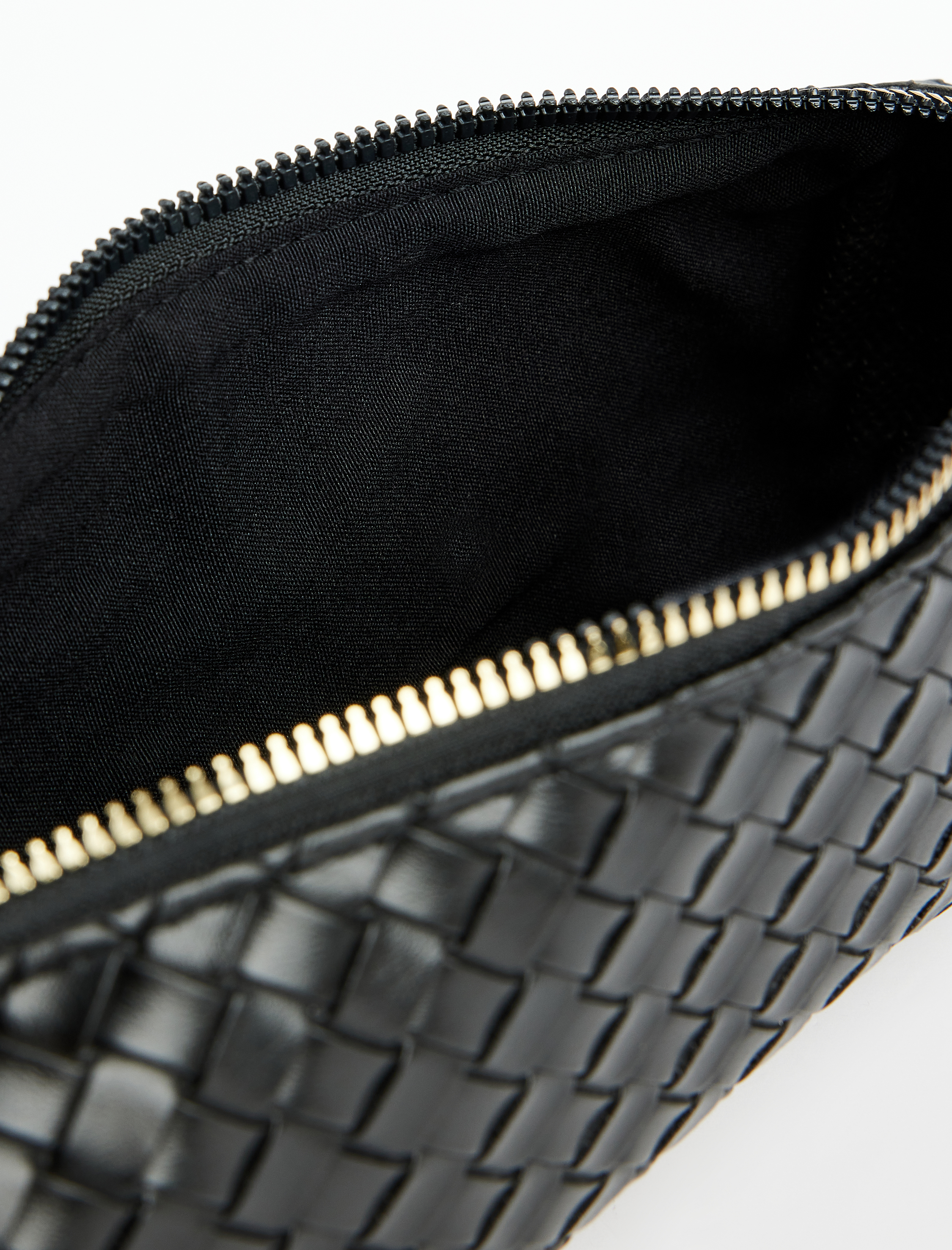  Kadın Örgü Desenli Fermuarlı Makyaj Çantası