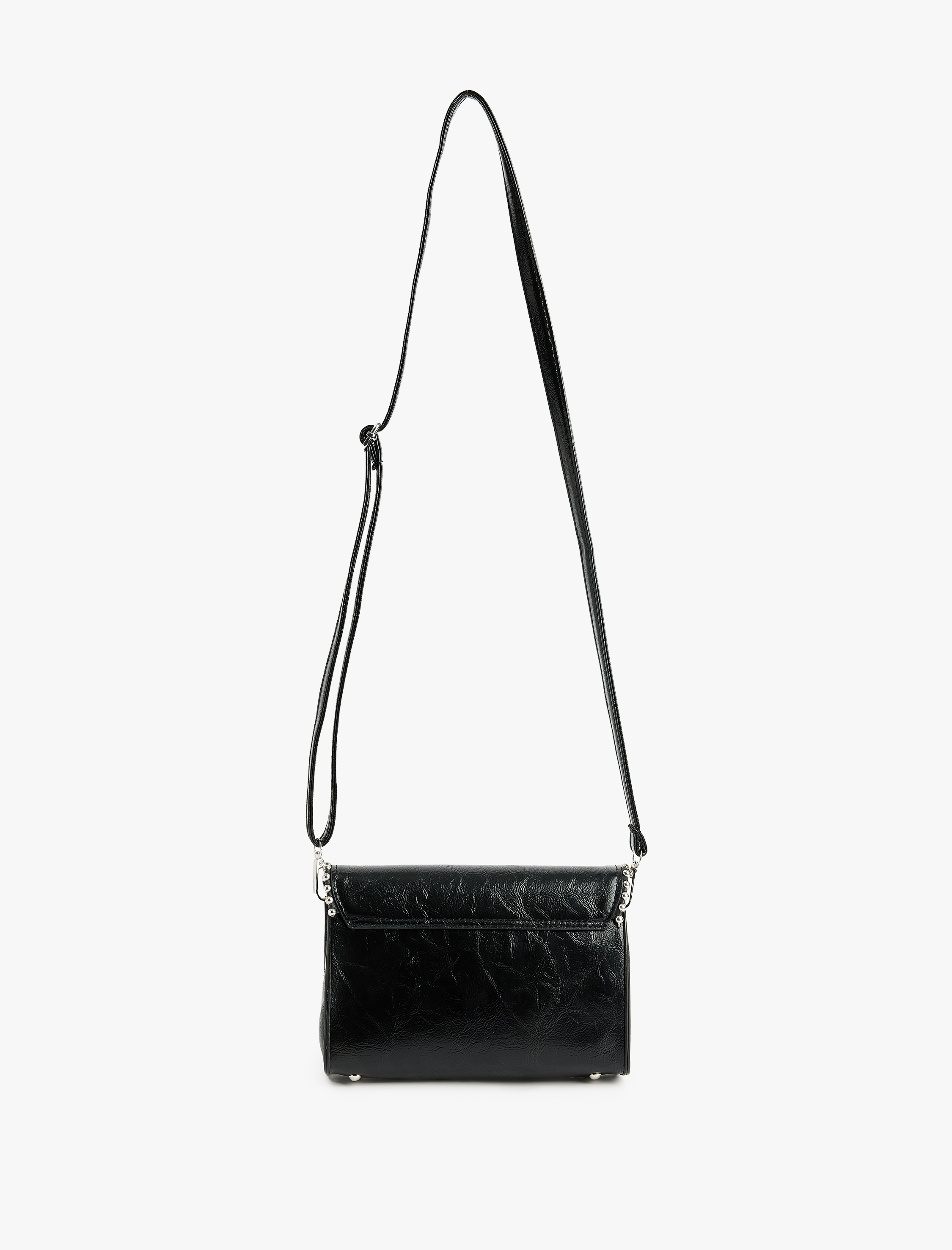  Kadın Metal Aksesuarlı Suni Deri Askılı Çapraz Çanta