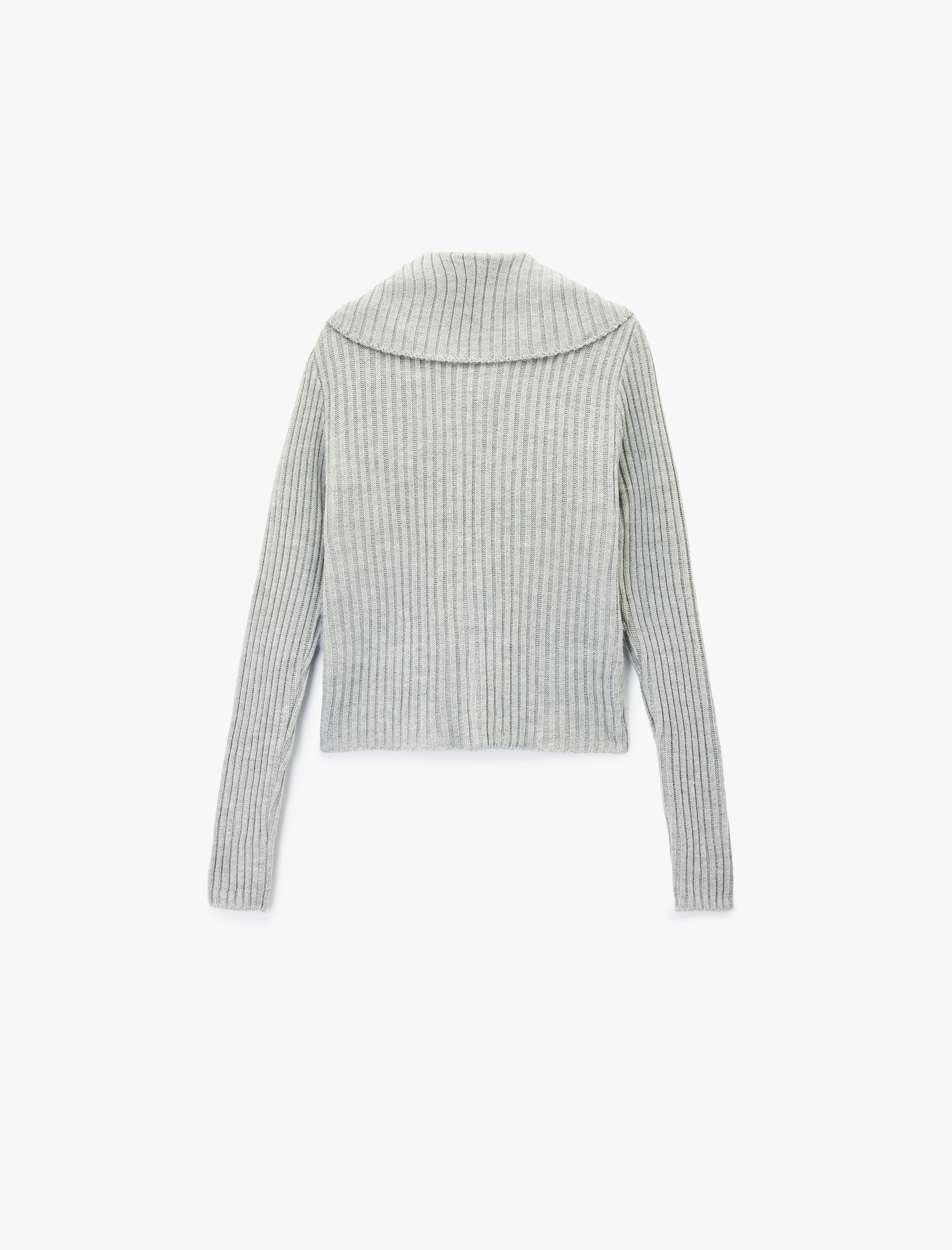   Slim Fit Uzun Kollu Dik Yaka Fermuarlı Suni Kürklü Hırka