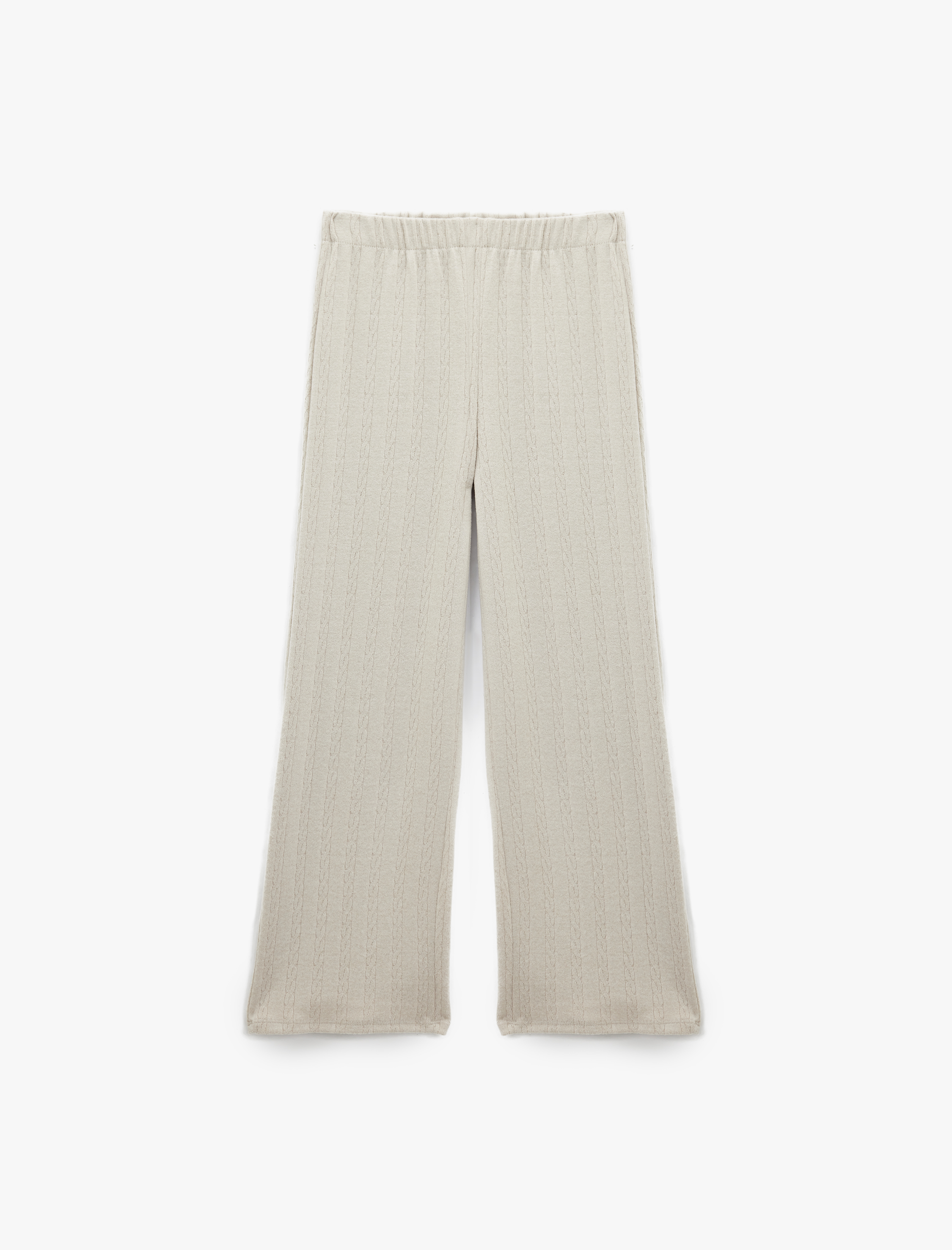   Rahat Kalıp Standart Bel Dokulu Bol Paça Pijama Altı