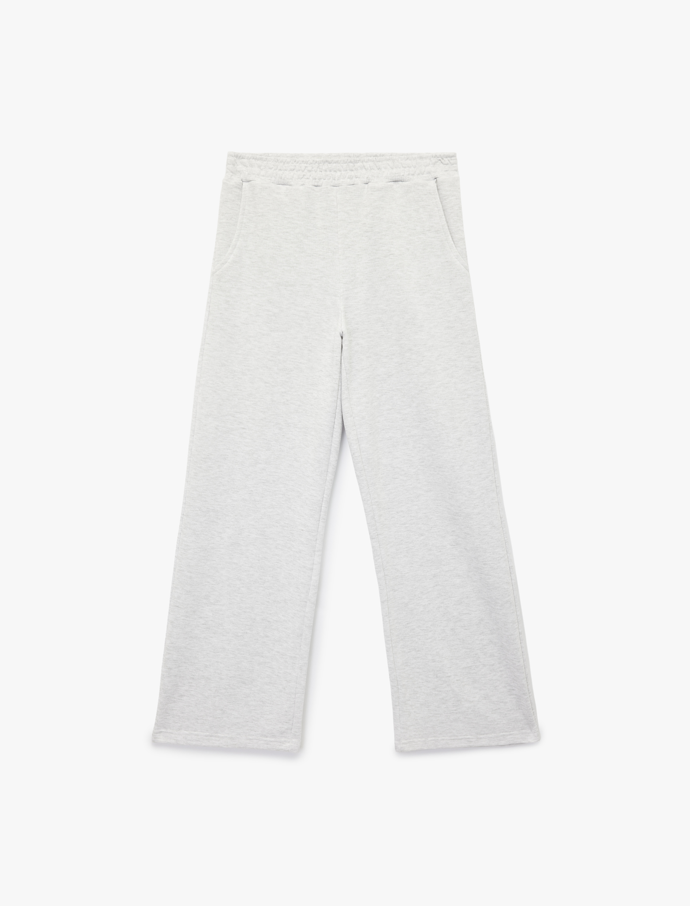   Rahat Kalıp Beli Lastikli Cep Detaylı Geniş Paça Eşofman Altı