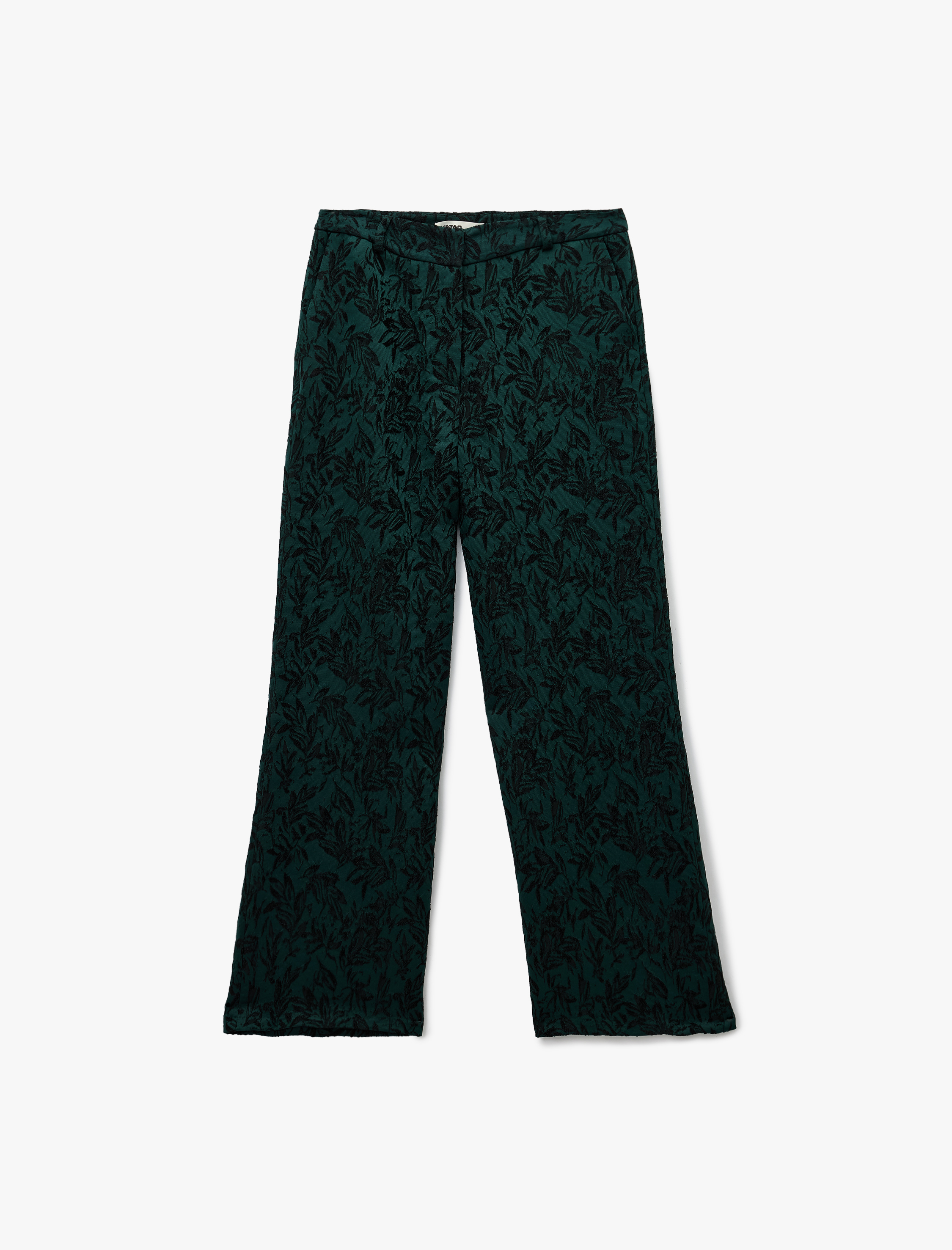   Koton X Melis Ağazat - Straight Fit Cepli Floral Desenli Pantolon