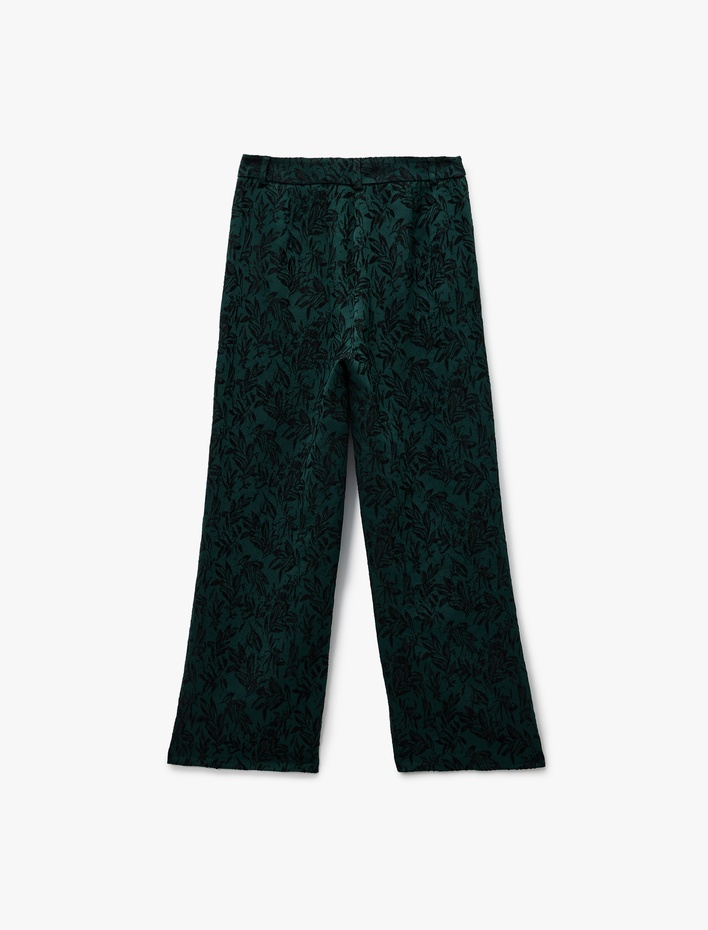  Koton X Melis Ağazat - Straight Fit Cepli Floral Desenli Pantolon