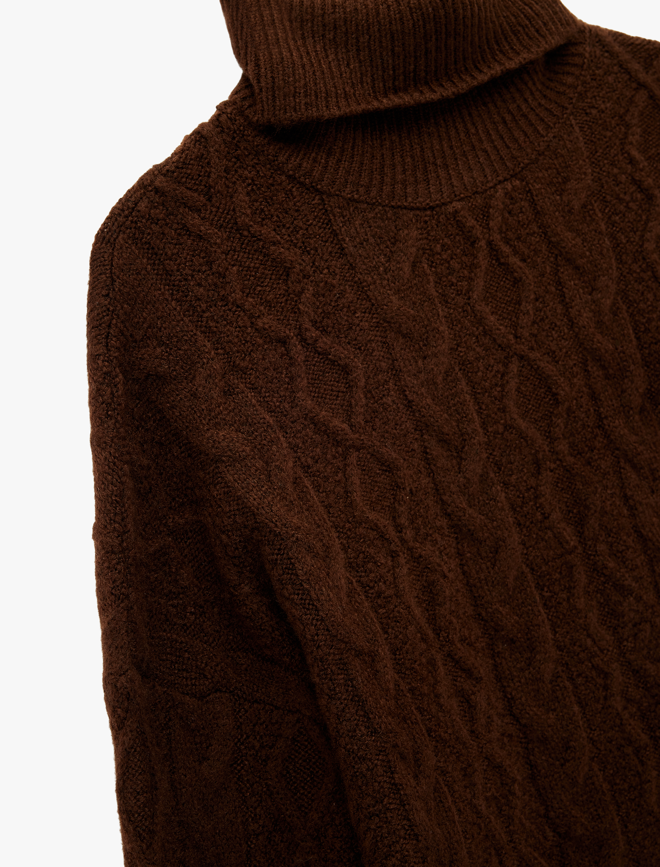   Koton X Sima Tarkan - Uzun Kollu Balıkçı Yaka Oversize Saç Örgü Kazak