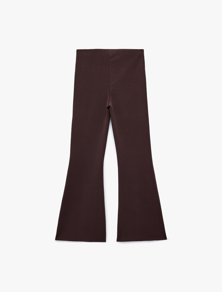  Modal Kumaş Normal Bel Hafif Uzun İspanyol Paça Pantolon