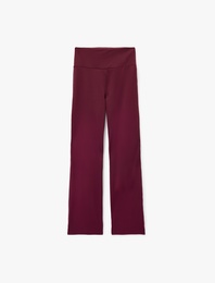 Slim Fit Normal Bel İspanyol Paça Spor Tayt