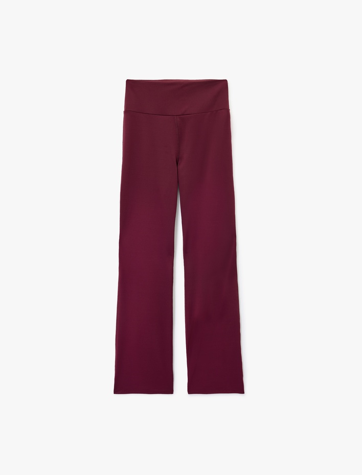  Slim Fit Normal Bel İspanyol Paça Spor Tayt