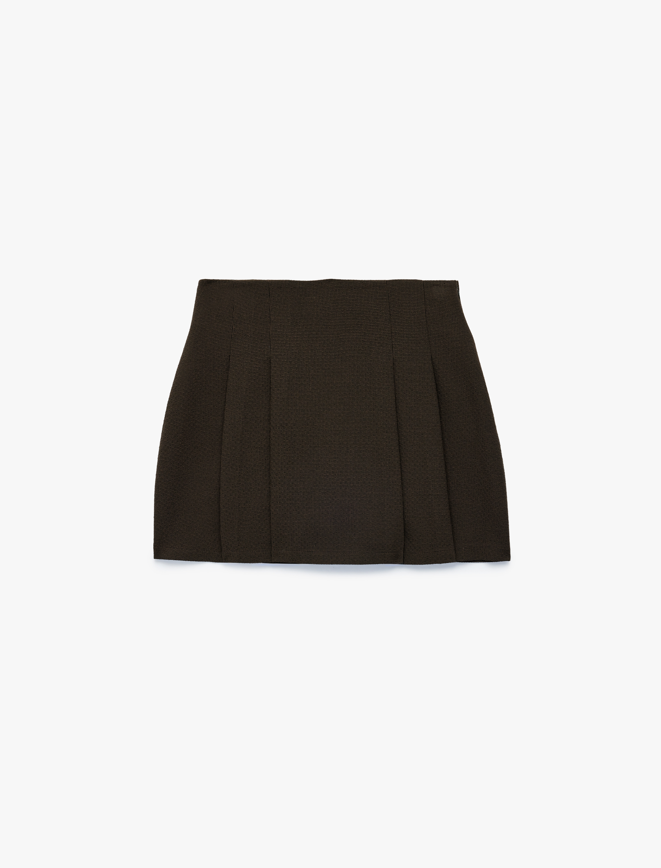   Normal Bel Pileli A Kesim Mini Etek