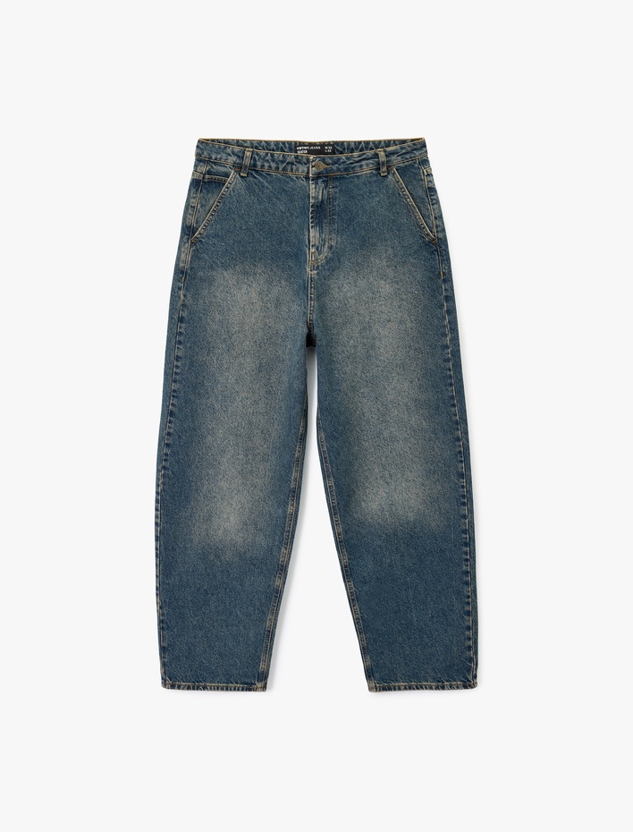  Regular Fit Normal Bel Pamuklu Skater Jean Pantolon