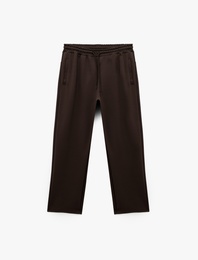 Rahat Kalıp Cepli Pamuklu Beli Bağcıklı Spor Eşofman Altı